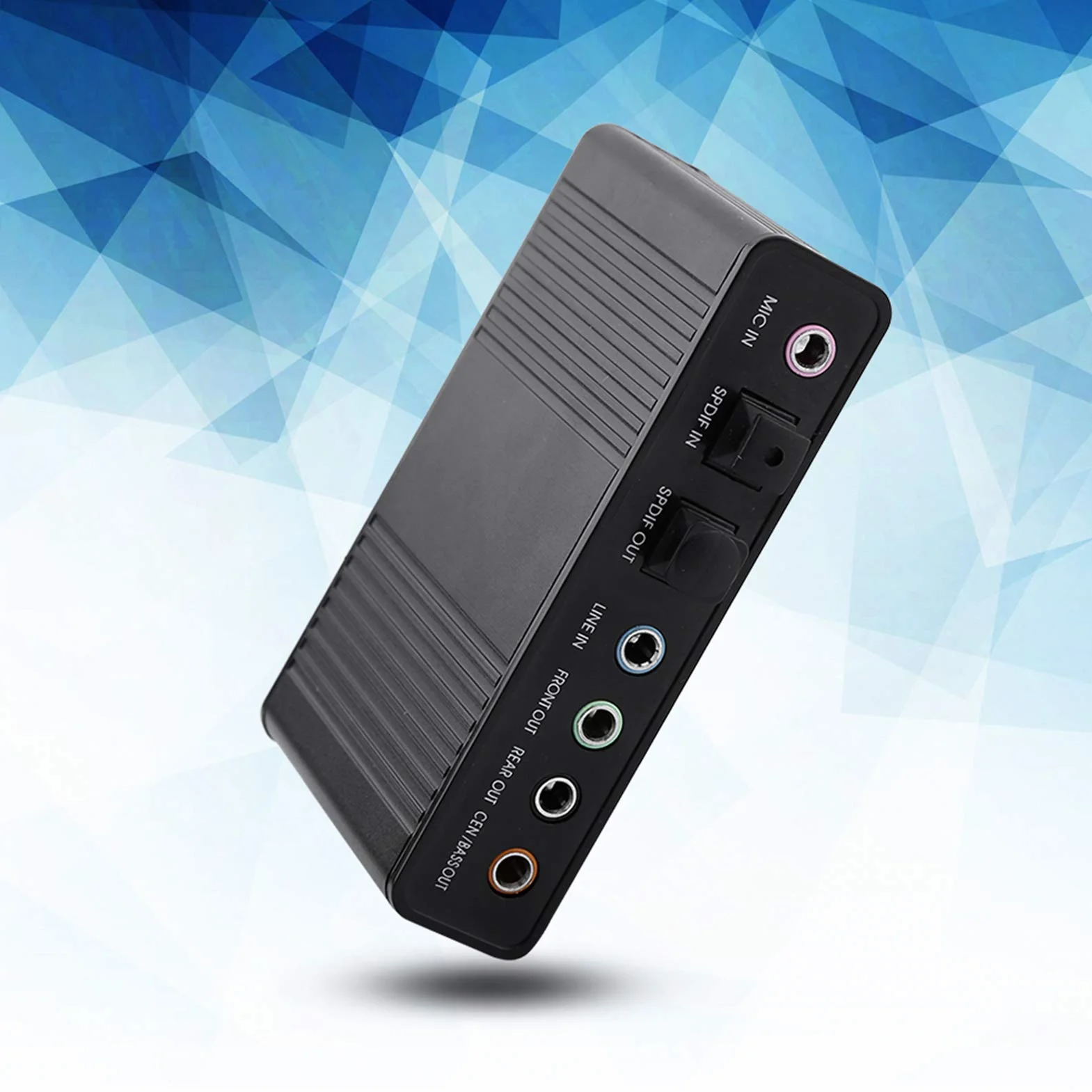 Tarjeta de Sonido Externa USB 2.0 Adaptador de Sonido Envolvente 5.1 de 6 Canales, con Salida de Audio Digital S/PDIF, para PC