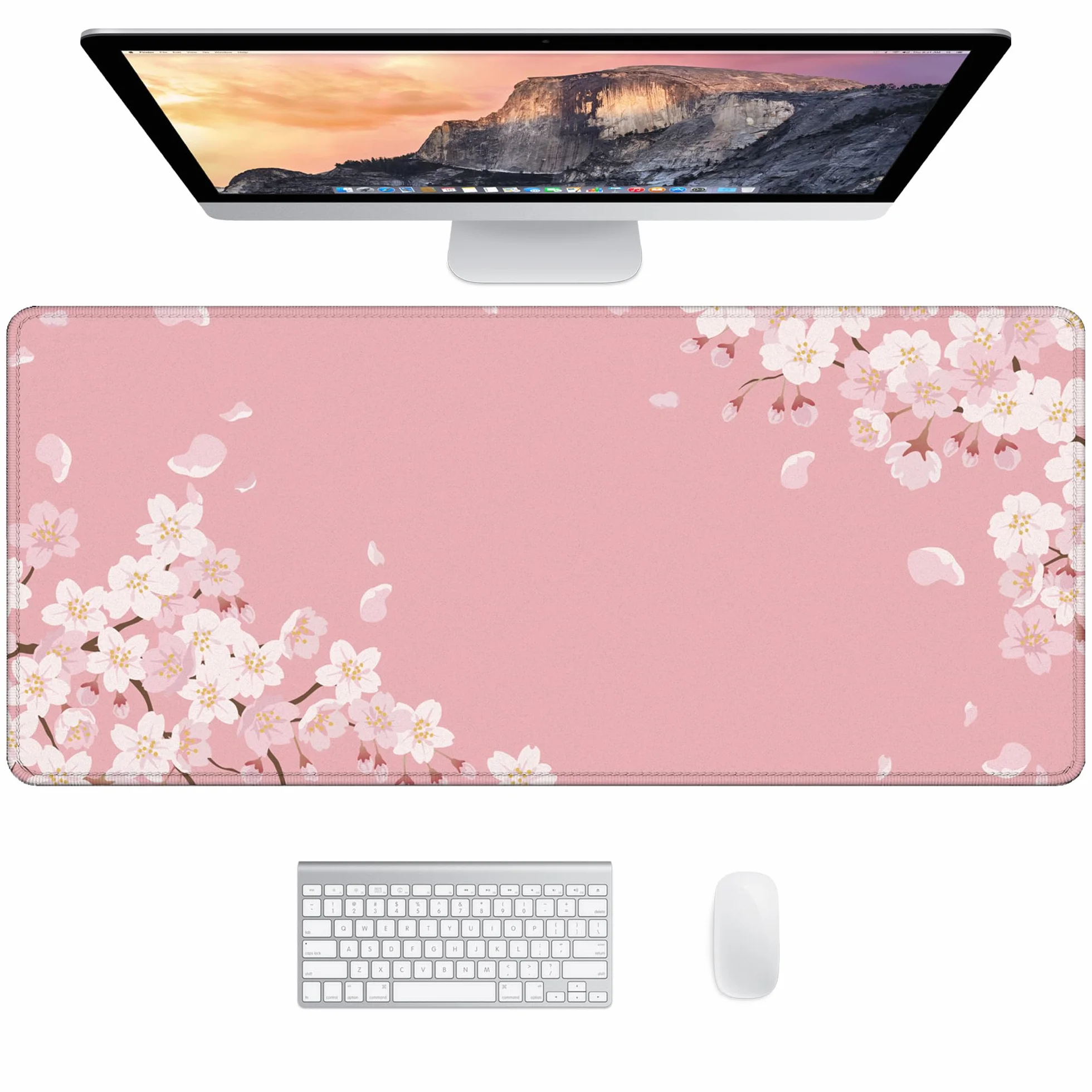 Alfombrilla Ratón XXL | Alfombra Escritorio | Alfombrilla Ratón XL | Alfombrillas Raton Rosa | Alfombrilla Escritorio XXL | Alfombrilla Ratón Gaming - Alfombrilla 900x400 MM (Sakura)