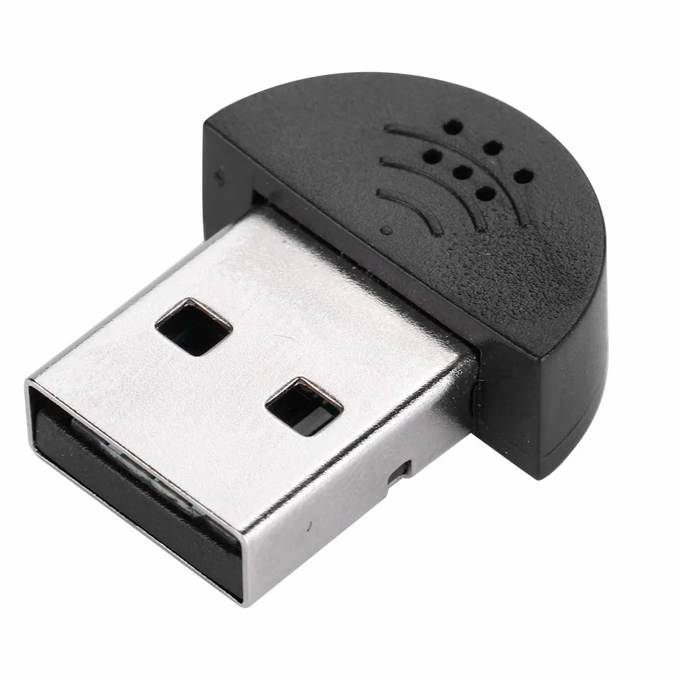 Demeras Mini micrófono USB Micrófono de computadora Estudio portátil Micrófono de Voz Grabación Adaptador de micrófono de o(Negro)