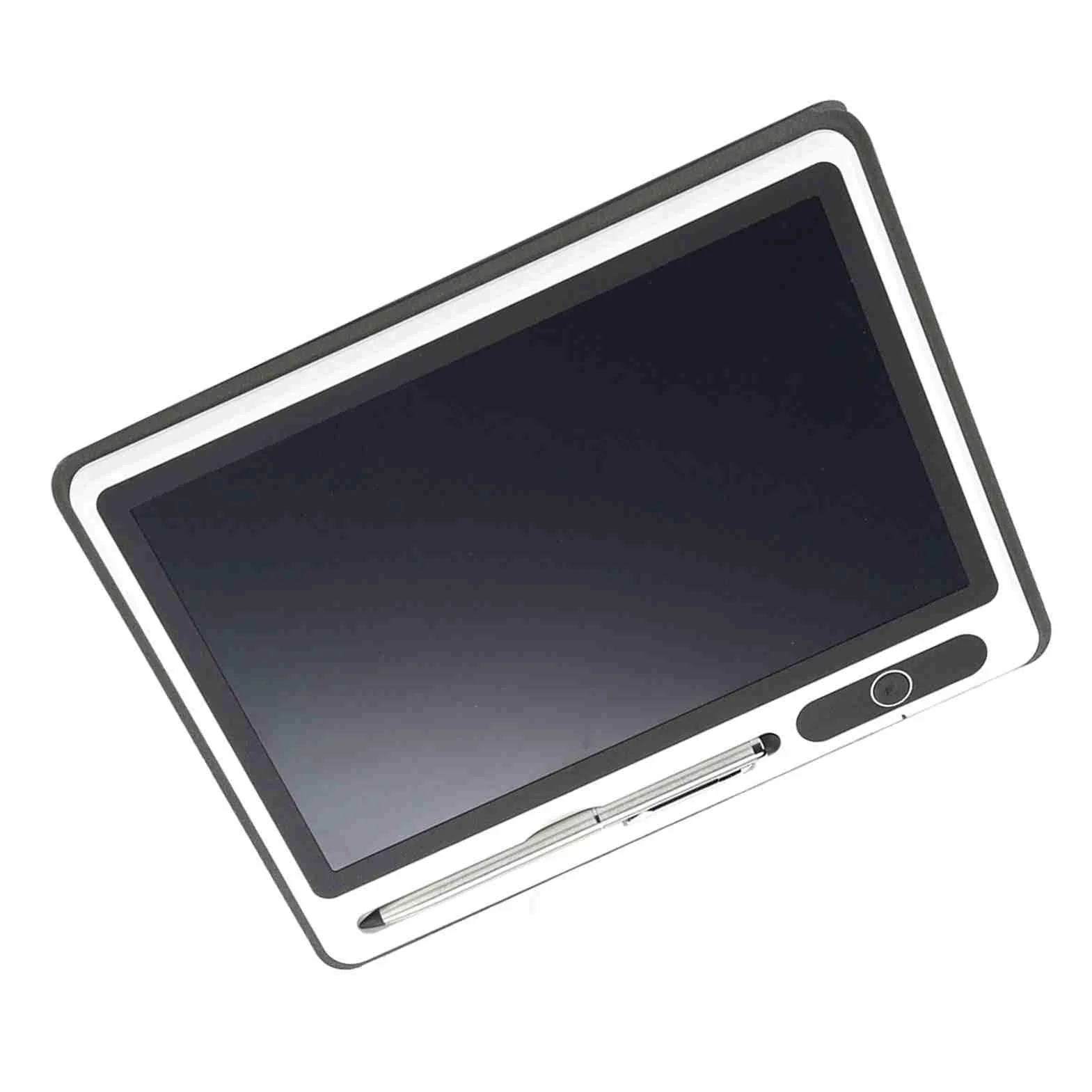 Tablero de Escritura LCD, Bloc de Notas electrónico, Suministros comerciales, Herramienta de Pintura a Mano de 9 Pulgadas (Negro (con Funda de Piel sintética))