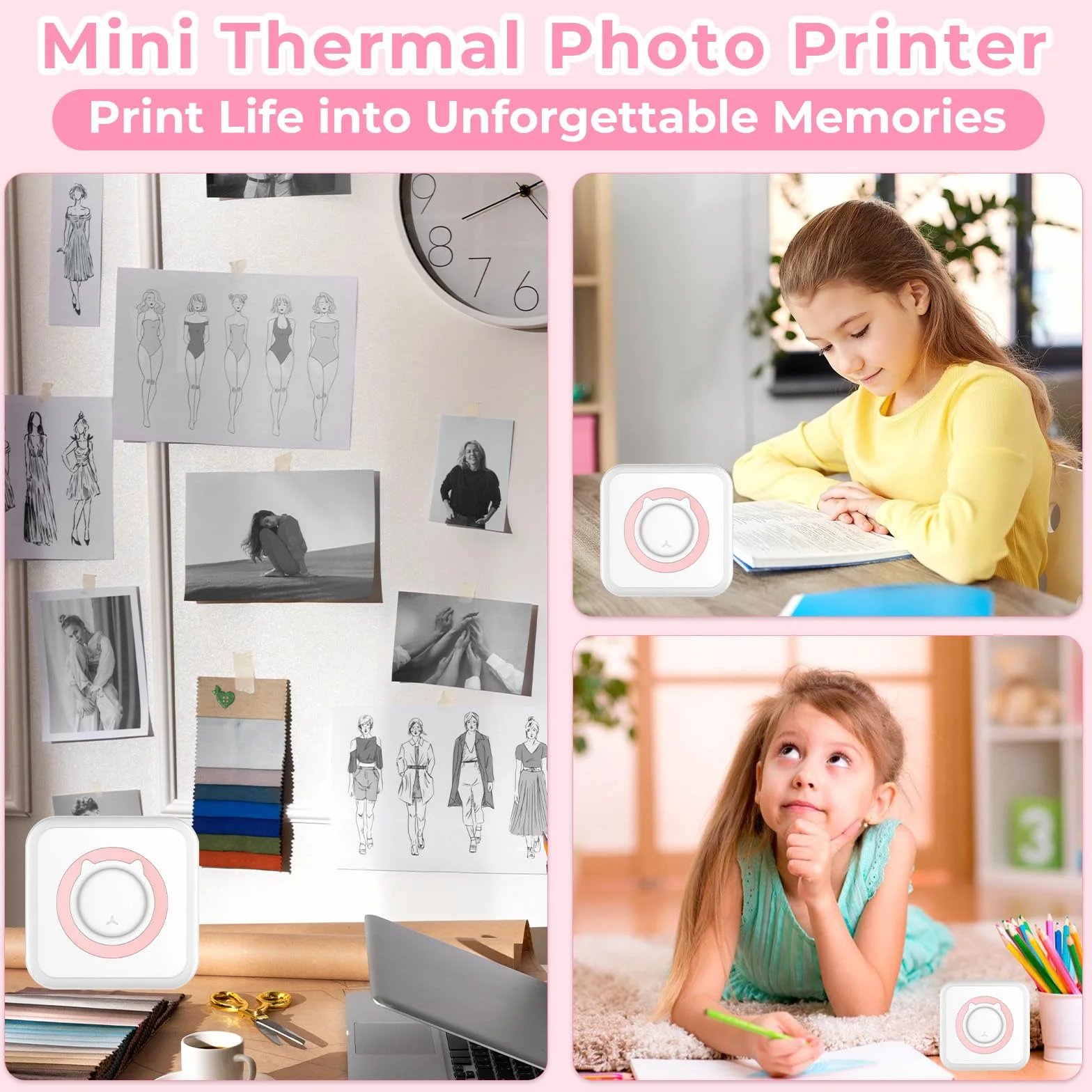 Mini Impresora Bluetooth Térmica Portátil para Fotos