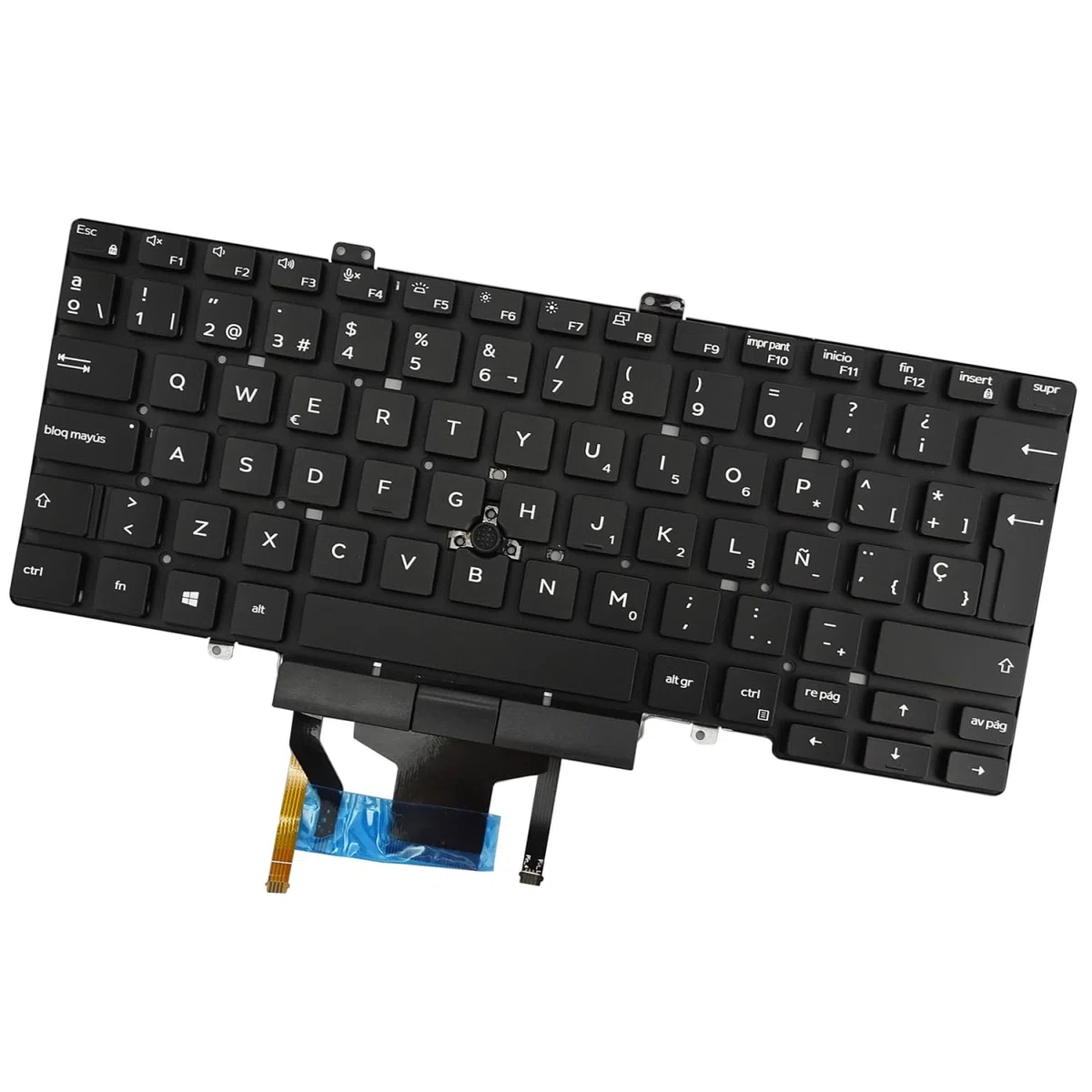 Teclado portátil para Dell Latitude 5400 5401 5410 5411 7400 7410 con retroiluminación (Español, Retroiluminación)