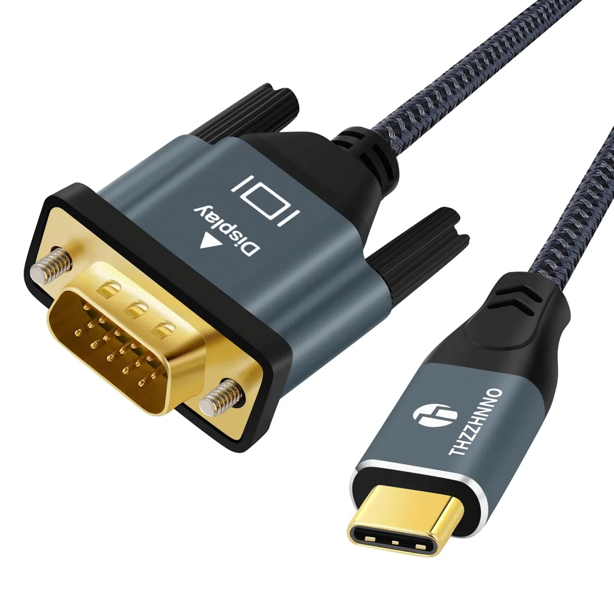 Câble USB C Vers VGA 1M, Conversion USB Type C Vers VGA 1080P@60Hz Pour ordinateurs portables, téléphones portables, tablettes, téléviseurs HD, moniteurs et projecteurs
