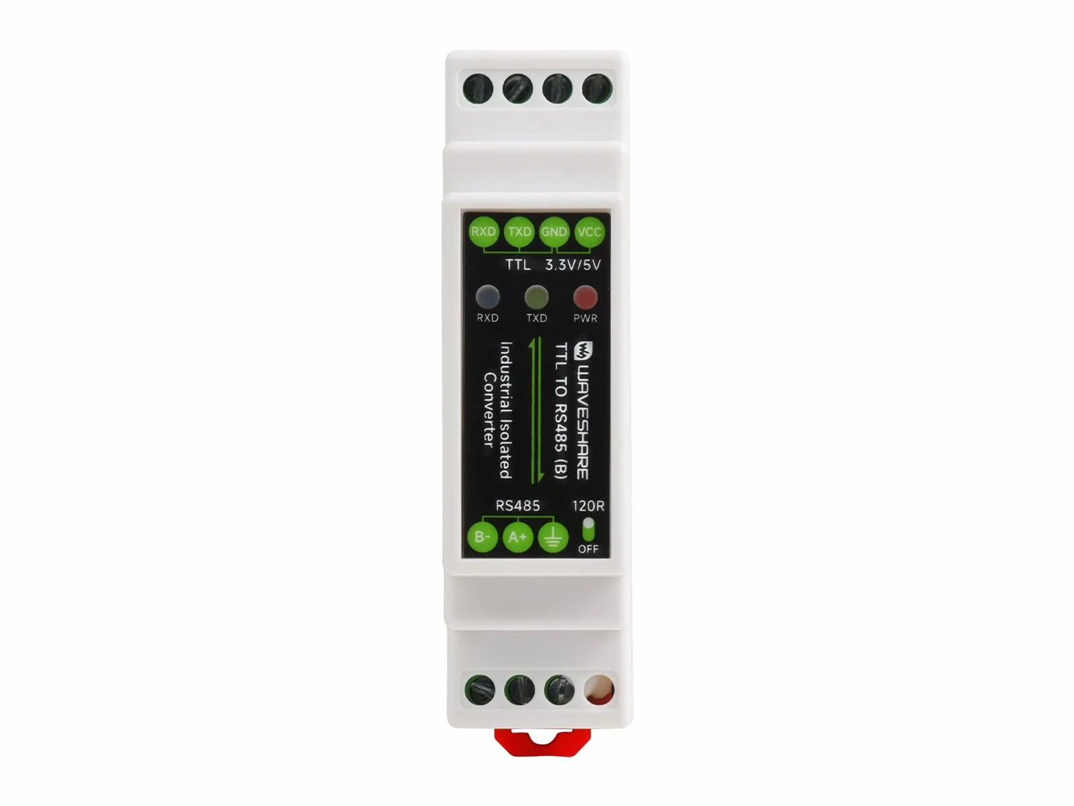 Waveshare Rail-Mount TTL To RS485 Galvanic Isolated Converter 600W Lightningproof & Anti-Surge Multi-Isolation Protectio Longer Transmission Distance