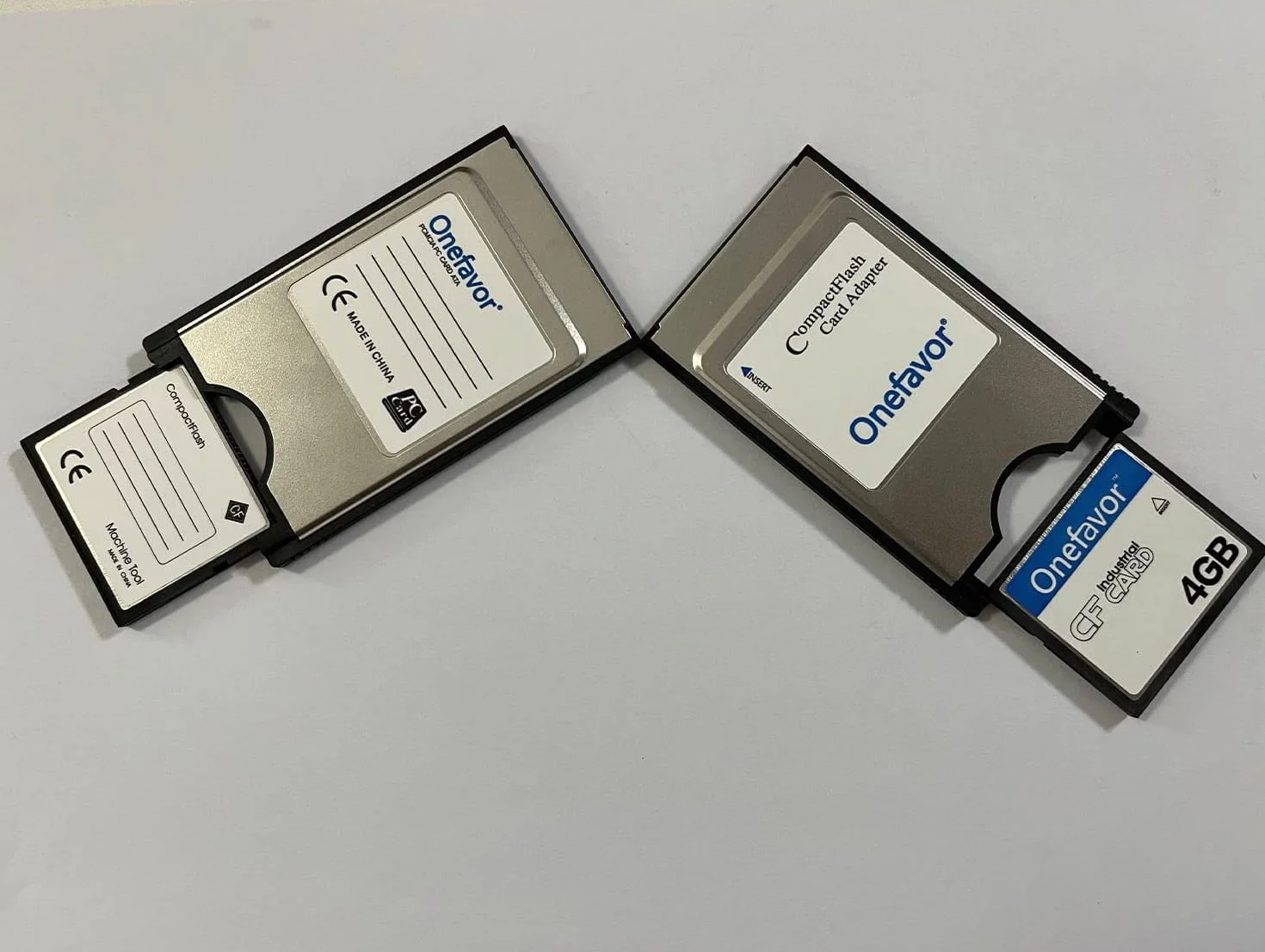 Tarjeta de memoria Compact Flash 128 MB 256 MB 512 MB CF 1 GB 2 GB 4G para máquina de control numérico CNC IPC adaptador PCMCIA (con tarjeta CF de 512 MB)