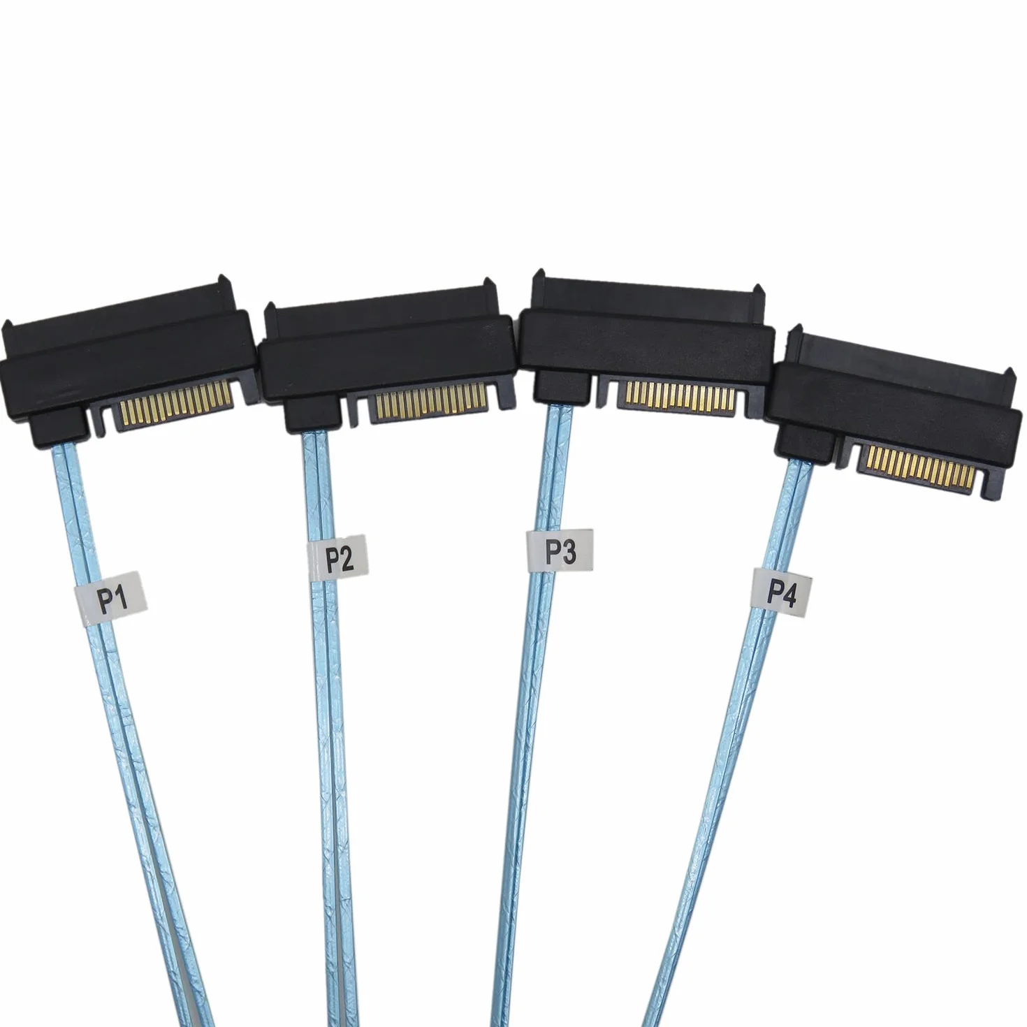 YIWENTEC Mini SAS 36 SFF-8087 to (4) SFF-8482 Connectors with SATA Power (1M, 1M)