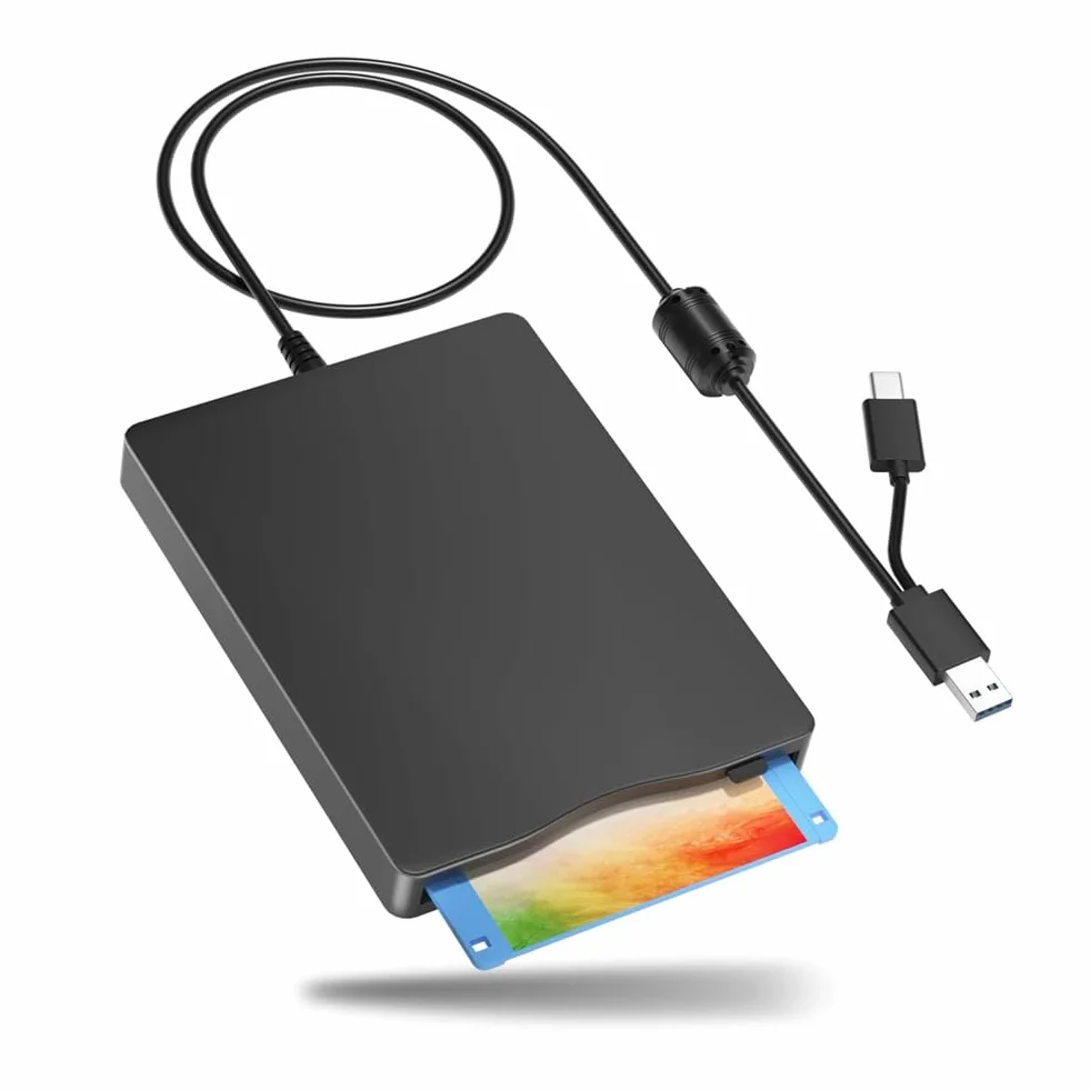 Lector de disquetes de 3,5 pulgadas con USB tipo C, unidad de disquete portátil FDD para ordenador portátil