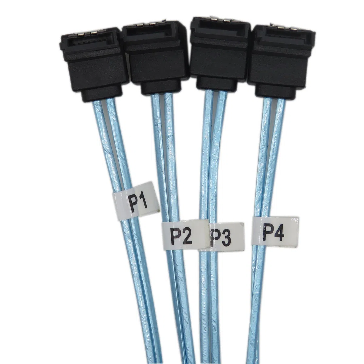 YIWENTEC Mini SAS 36P SFF-8087 a 4 SATA 7Pin 90 Grados Target Hard Disk Data Cable Adaptador de Cable 1 m