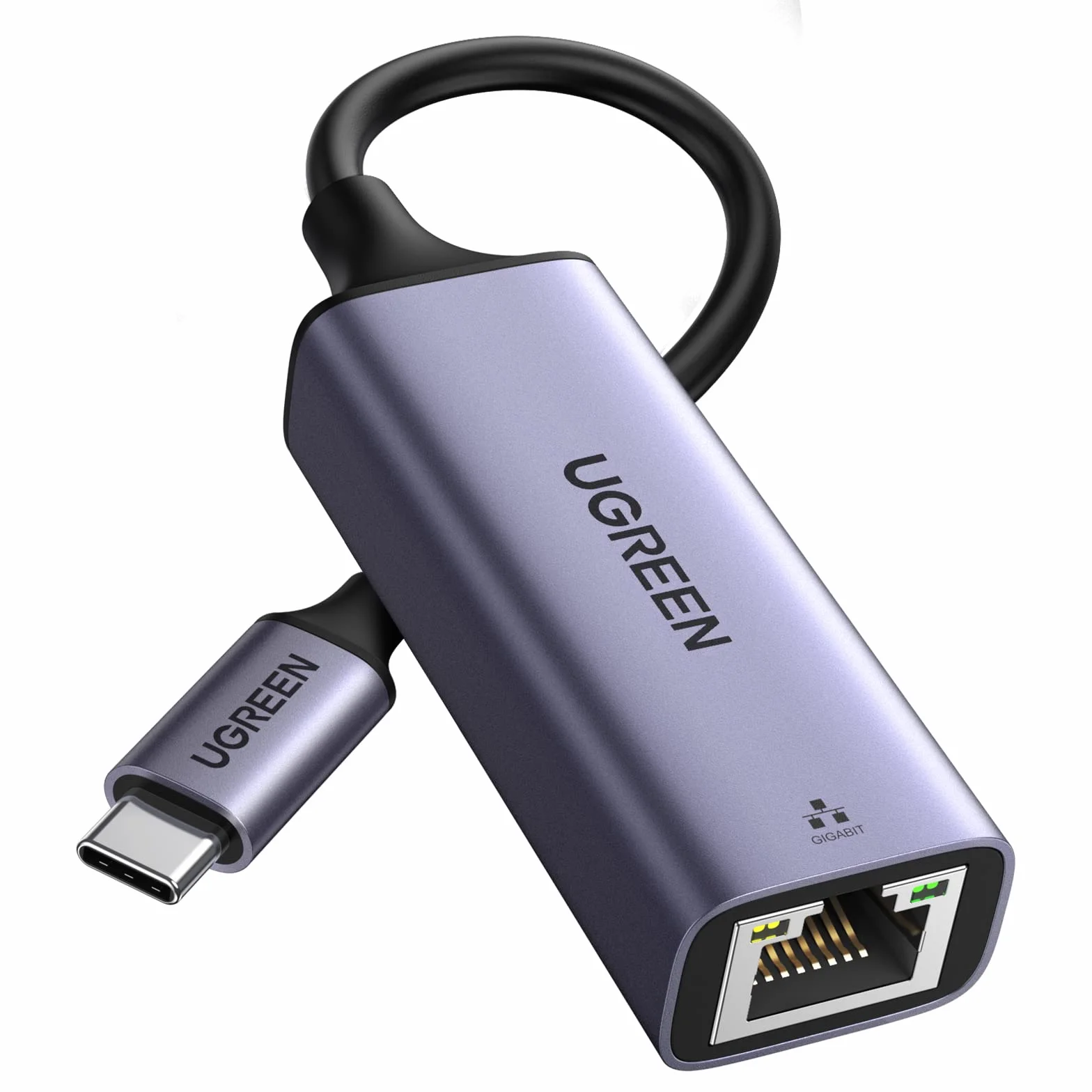 UGREEN Adaptador USB C a Ethernet Tarjeta de Red a RJ45 Gigabit 1000Mbps Adapter Type-C LAN Compatible con iPhone 17 Pro MAX Air 16 15 iPad Pro Galaxy S24 S23 S22 Xiaomi 13 Macbook Pro Air iMac Pro