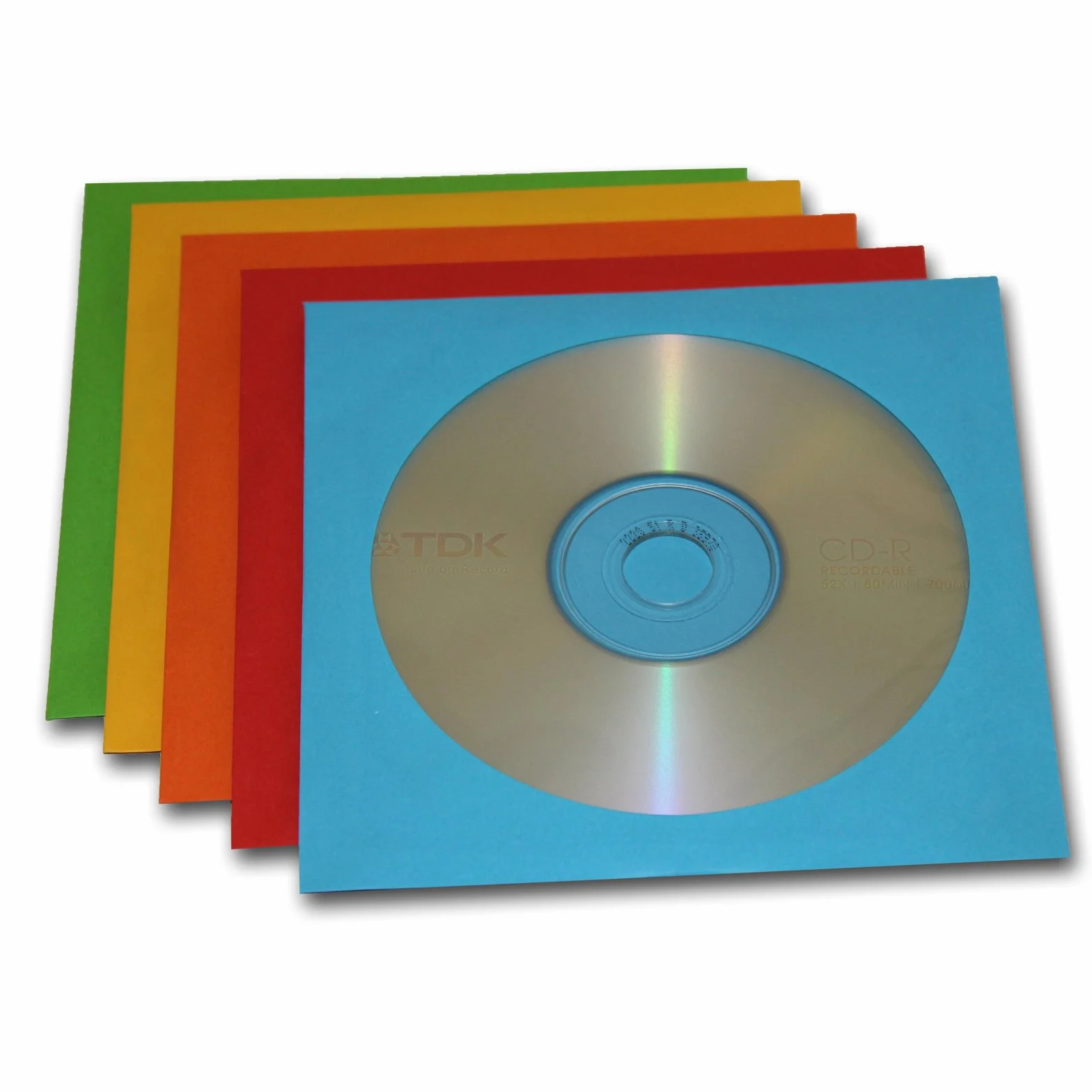 10 Discos CD-R en Blanco y 10 Cajas de Colores