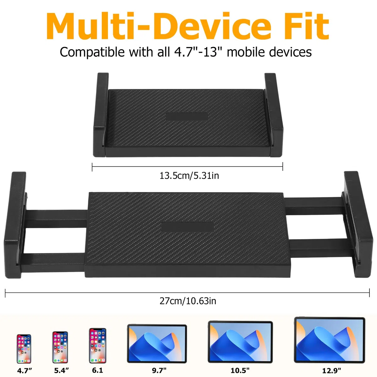 Soporte de pared para tableta, soporte de pared para iPad con brazo extensible y base de metal estable, altura ajustable y plegable, soporte de pared para iPhone, iPad Pro/Air/Mini, Galaxy Tab