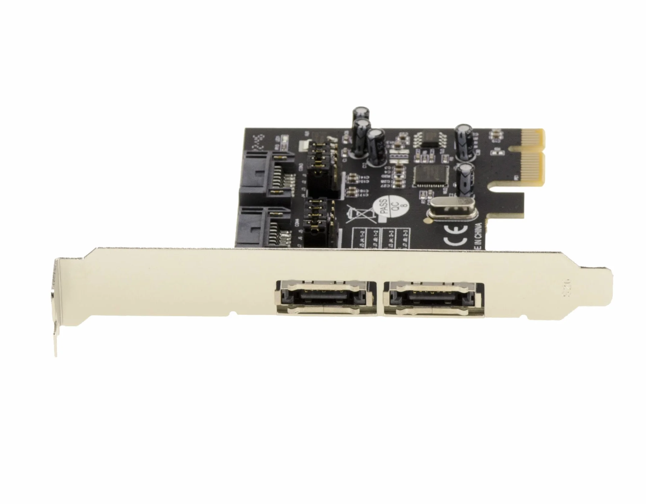 KALEA-INFORMATIQUE Tarjeta controladora PCI Express PCIe 2-SATA 3 con zócalos SATA internos y eSATA externos. Conjunto de Chips ASM1061