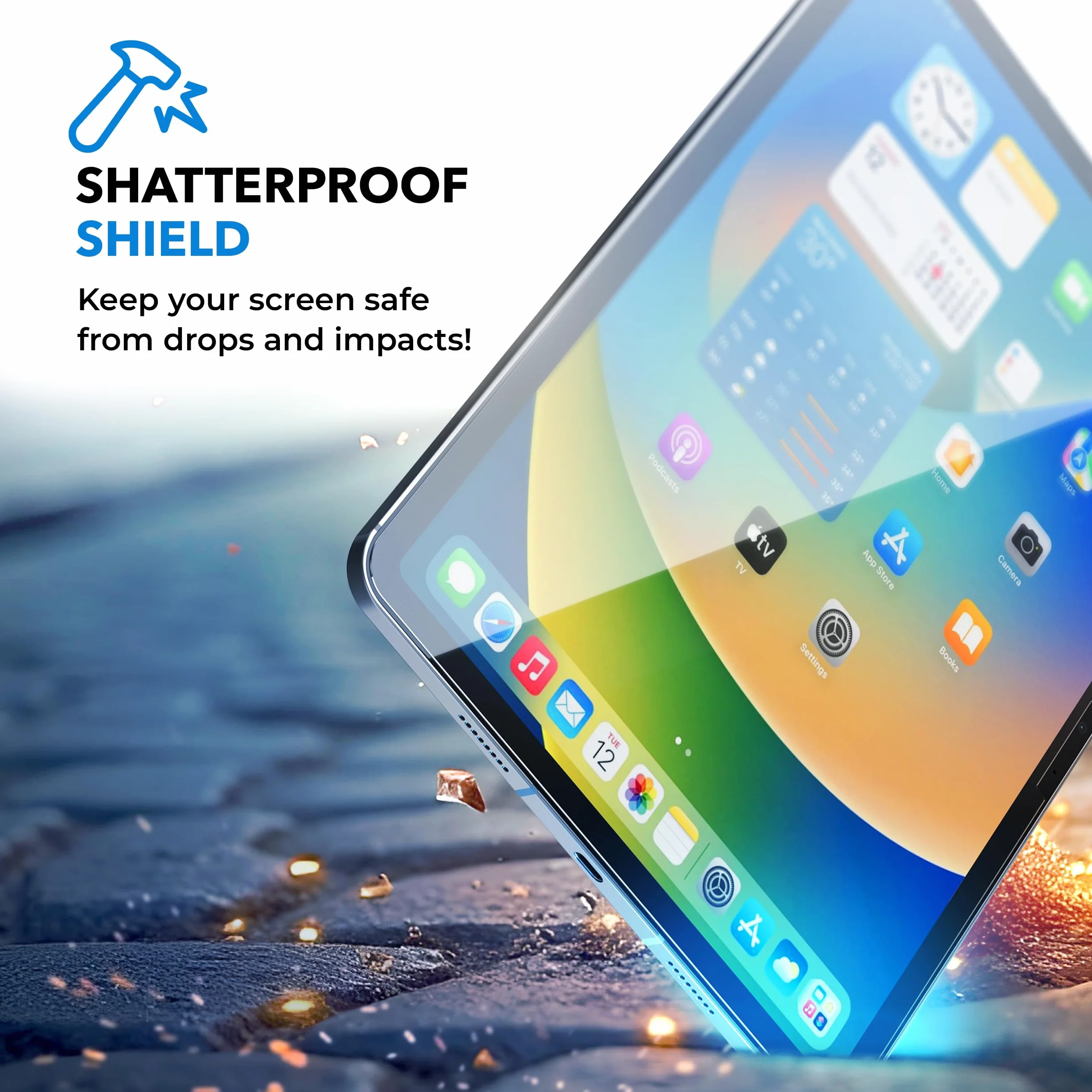 Deppa Protector de Pantalla para iPad Pro 11" M5/M4 (2025/2024, 6ª/5ª Generación) – Kit de Instalación Fácil, Anti-Reflejos, Compatible con Face ID y Apple Pencil, Resistente a Arañazos