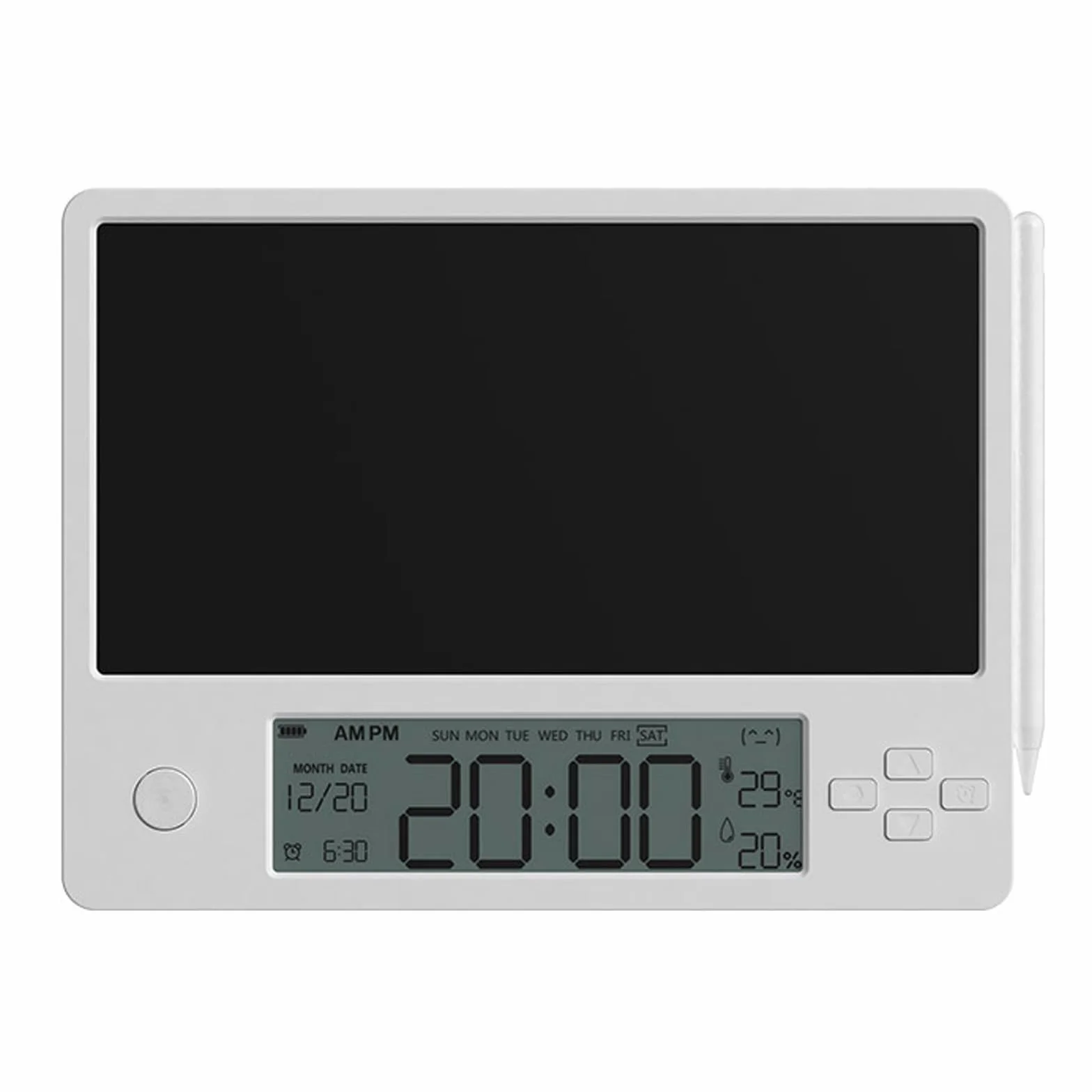 Maizoon Calendario Electrónico con LCD Gran Tableta de Escritura Modelo de Carga Reloj Digital Visualización de Fecha Wordpad Multifuncional Ideal para Estudiante Hogar Oficina Trabajo