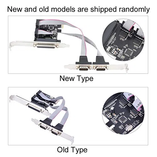 Tarjeta PCIe, Alta Velocidad 2.5 Gbps, Adaptador Puertos RS232 y LPT Paralelo, for Equipos Industriales, Sistemas Antiguos y Conexión Múltiple Dispositivos