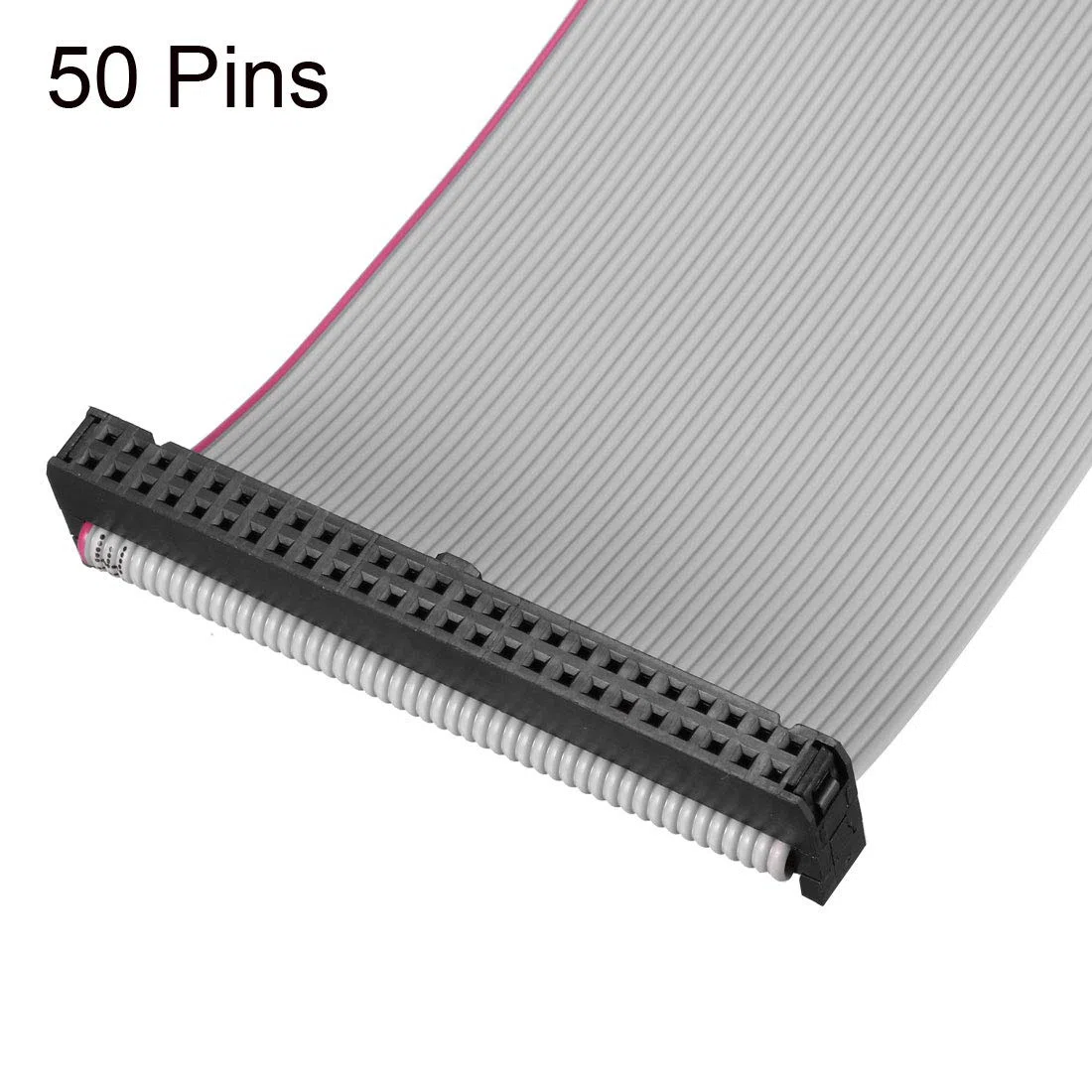 sourcing map IDC Cable de Cinta de Alambre Plano FC/FC Conector Tipo A de 50 Pines 2,54 mm de Paso 1m de Largo