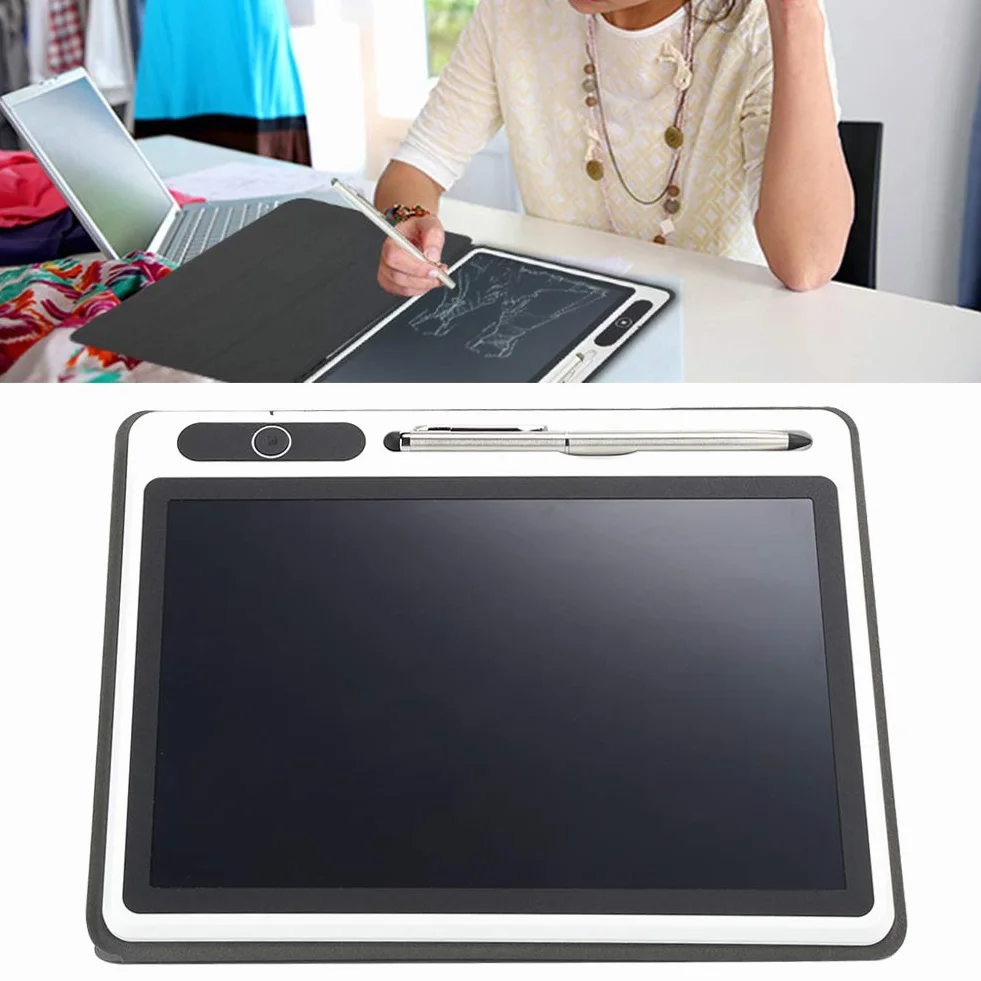 Bloc de notas electrónico Protable Bloc de notas electrónico Tableta LCD Almohadilla de dibujo Suministros comerciales Herramienta de pintura a mano(black)