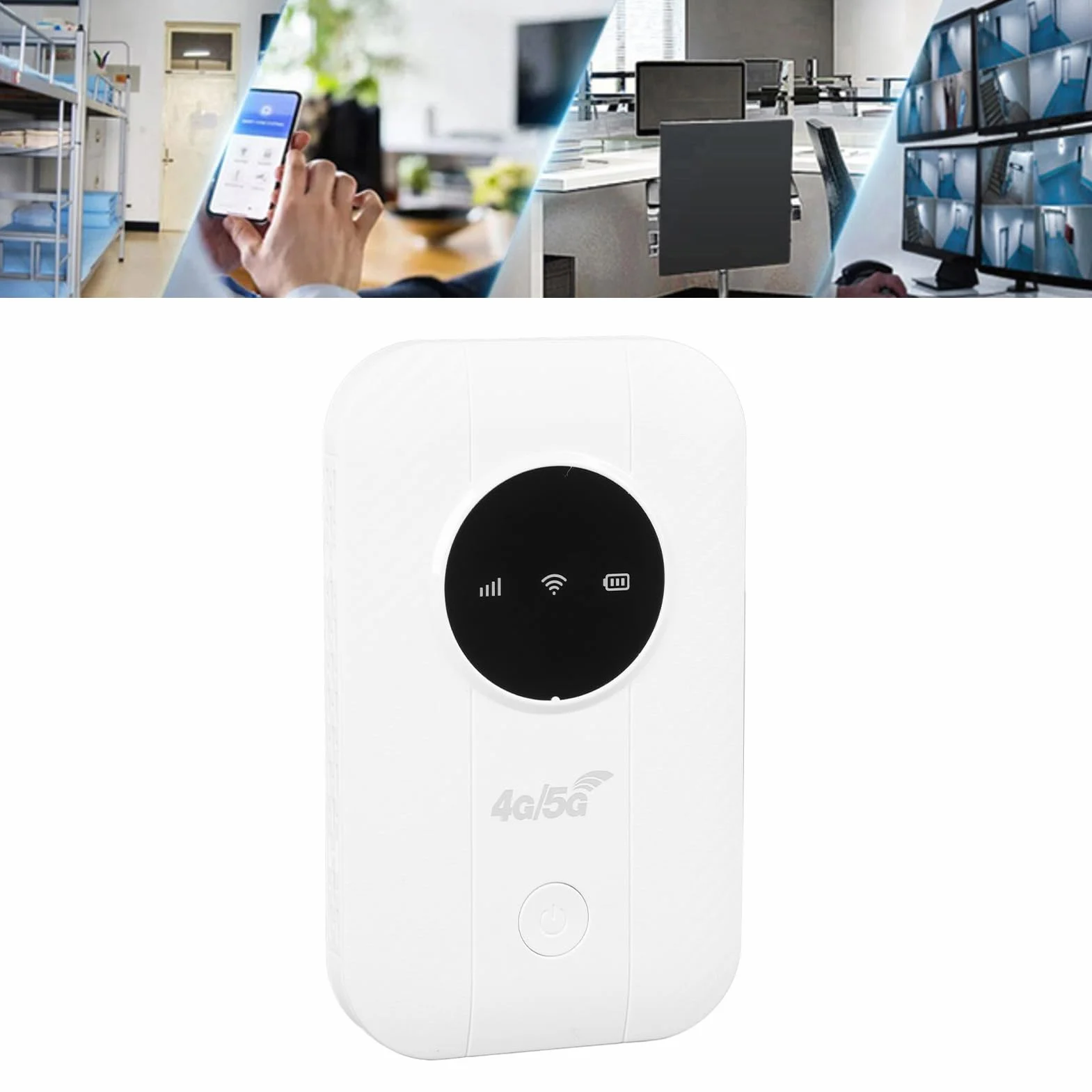 Enrutador Portátil 4G 5G con Ranura de Tarjeta SIM 300Mbps Hotspot Móvil Conecta hasta 10 Dispositivos para Viajes de Negocios Viajeros
