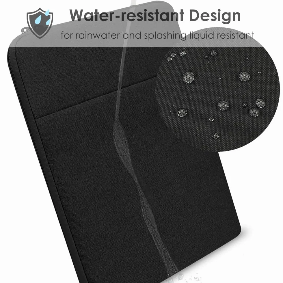 ProElife Funda para Portátil de 15 Pulgadas para MacBook Air 15 Pulgadas (2026-2023) con Chip M5/M4/M3/M2 - A3448/A3241/A3114/A2941 - Maletín Portátil Impermeable con Bolsillo de Accesorios (Negro)