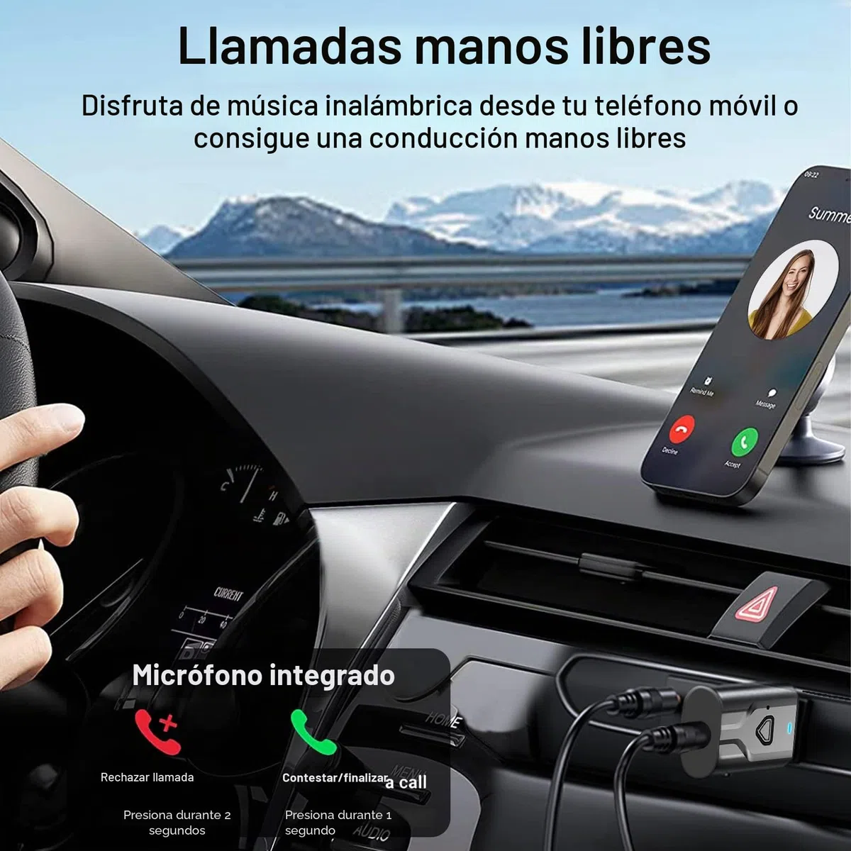 Adaptador Bluetooth USB para TV, transmisor Receptor Bluetooth 5.0, Emisor de Audio portátil con Jack 3,5 para TV, PC,Coche, Estéreo, Altavoces, micrófono Integrado, Manos Libres y música