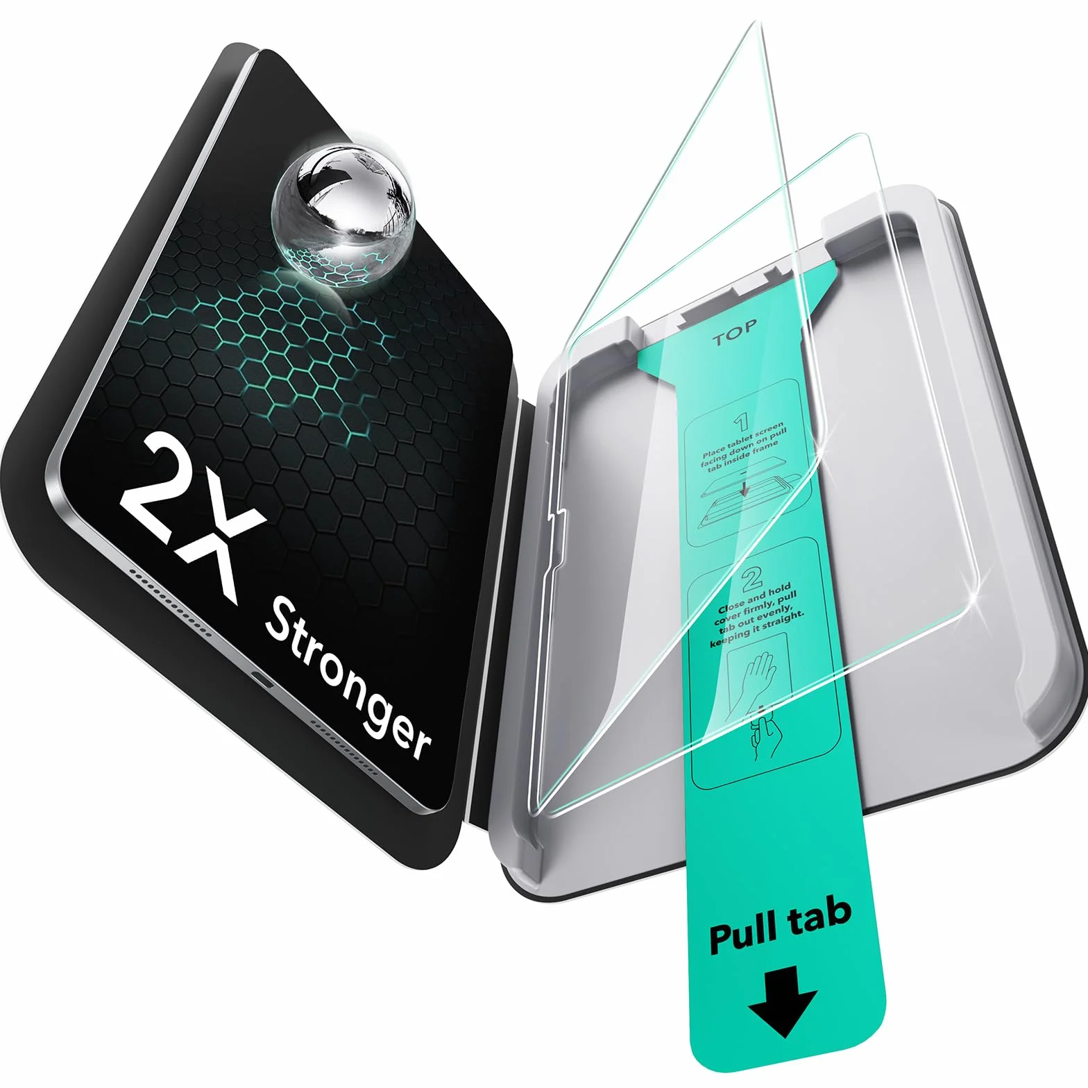 ESR 2 Piezas, Protector Pantalla para iPad Pro 11 Pulgadas M5/M4 (2025/2024), Cristal Vidrio Templado 9H con Bandeja UltraFit, Antiarañazos, Transparencia HD, Sin Burbujas, Compatible con Pencil