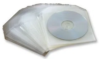 Funda para CD y DVD Polipropileno de 120 micrómetros Paquete de 100 unidades