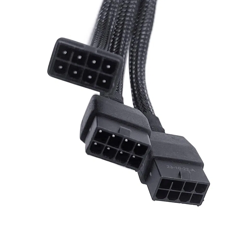 Gintai - Cable GPU de 16 Pines a 3 x 8 Pines (16 AWG PCIE 5.0, 12 VHPWR, 600 W, 16 Pines 12+4 Pines, para Tarjeta gráfica RTX 4090, 4080, 3090TI 4070Ti (3 x 8 Pin)