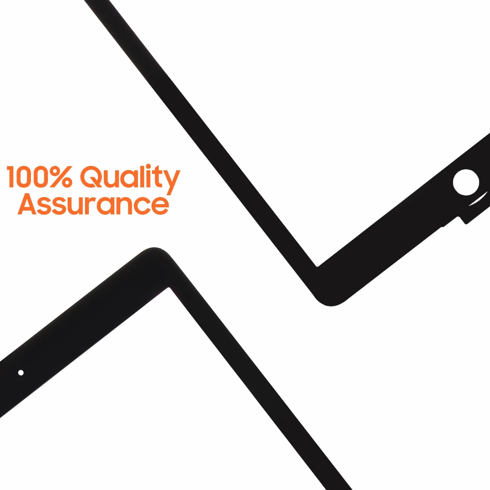 AGCUT pantalla táctil para iPad Air 2 Touch pantalla para iPad Air 2nd generación A1566 A1567 9,7 pulgadas digitalizador panel con kit de reparación, sin pantalla LCD (negro)