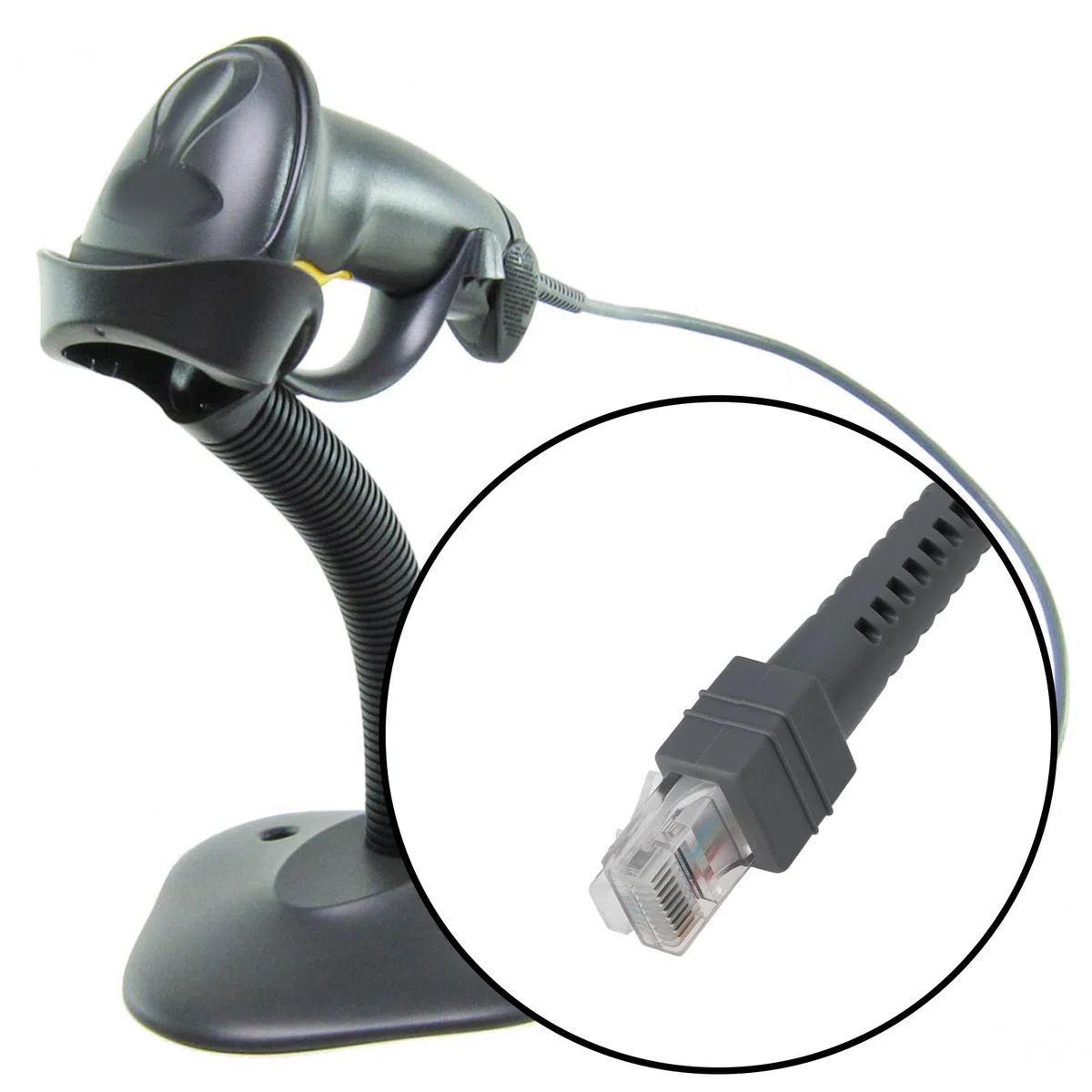 Cable serie de escáner de código de barras de 9 pines CBA-R01-S07PAR compatible con Symbol LS2208 RS232 (2 metros)