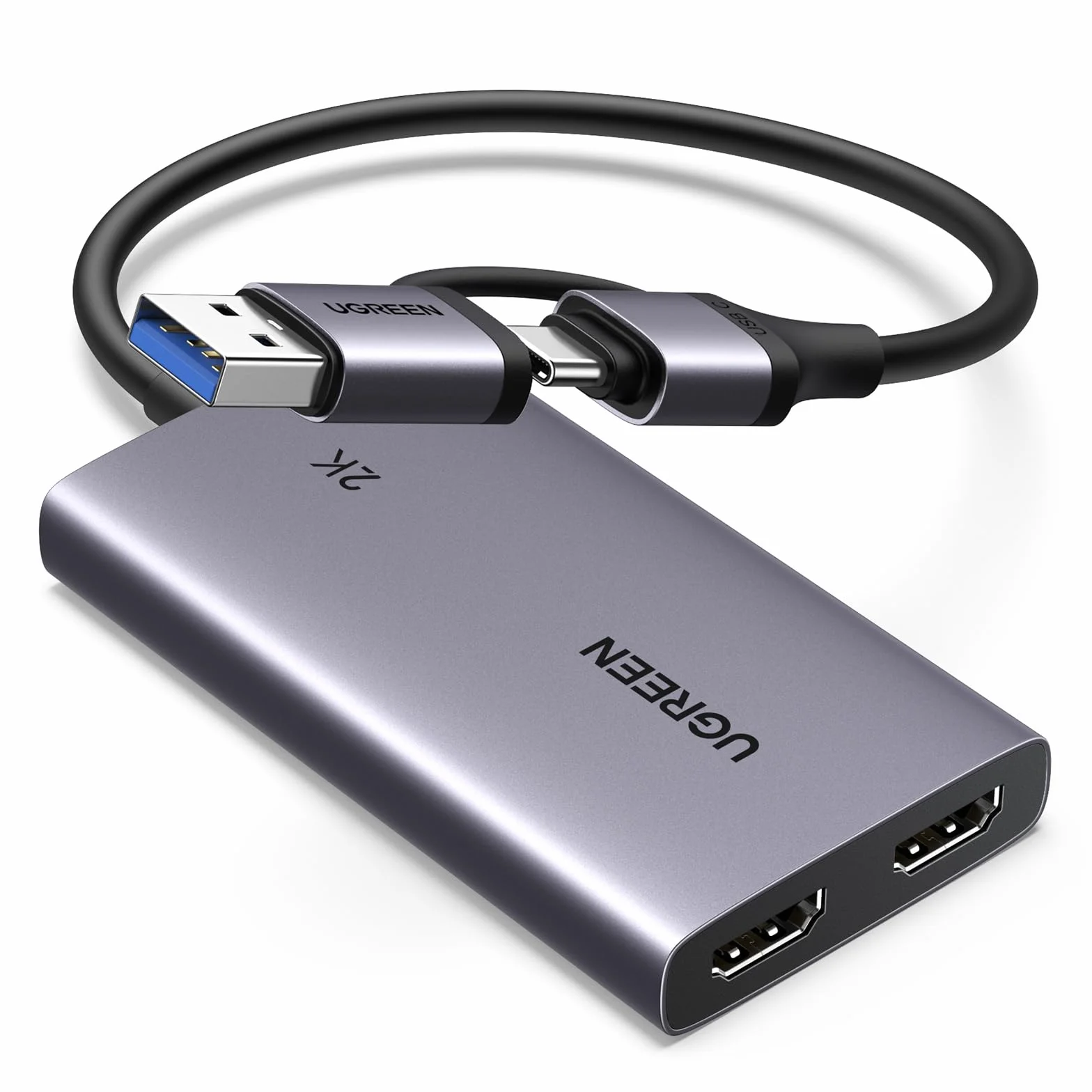 UGREEN Capturadora Vídeo HDMI Entrada 4K 30Hz Captura 2K 30Hz HD Capture Card per Streaming Gaming OBS Paso de señal 4K Compatibile con PC Switch PS5 Xbox MacBook iPad Camera