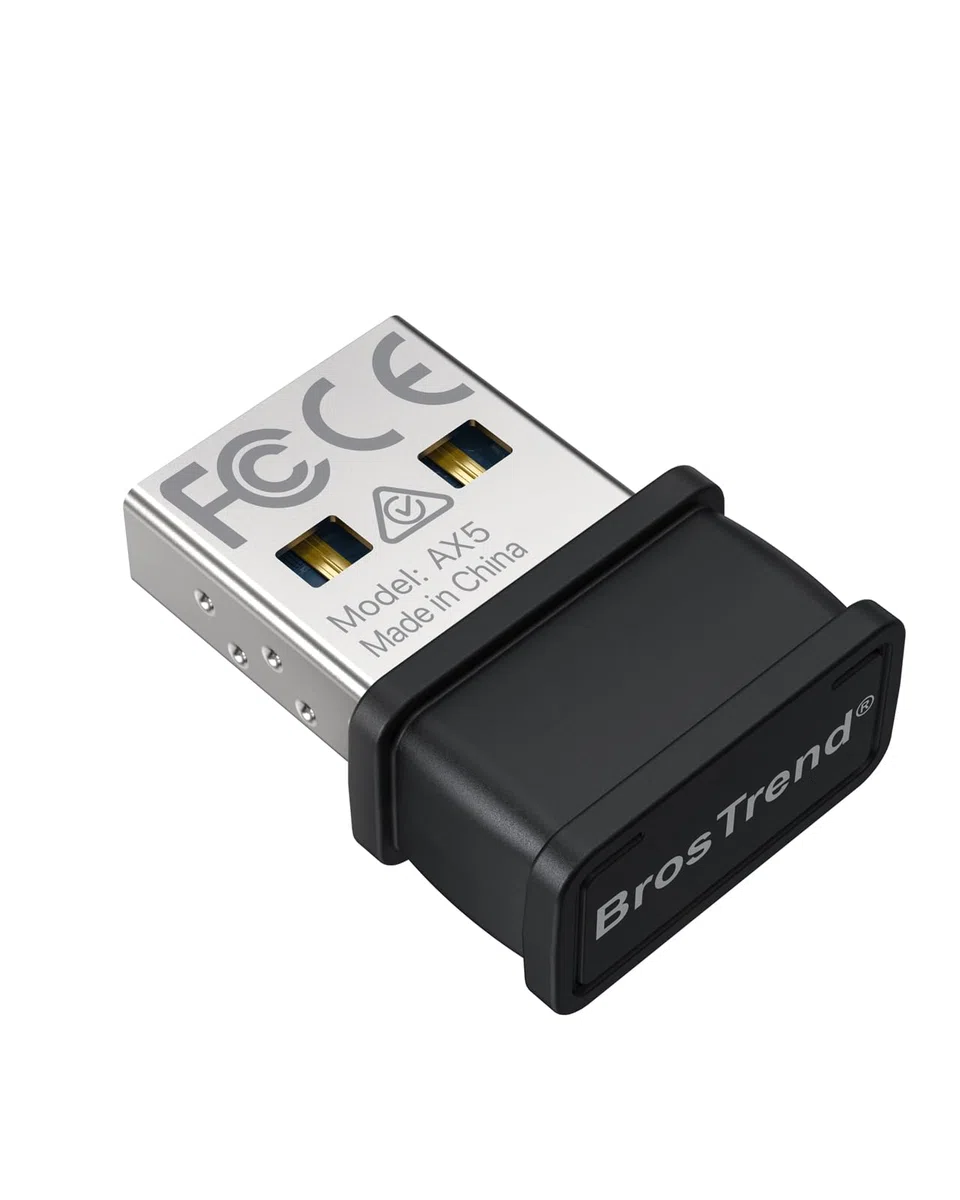 BrosTrend WiFi 6 AX300 Adaptador WiFi Linux Nano, 2.4GHz USB Wi-Fi Linux para Ubuntu, Mint, Debian, Kubuntu, Mate, Zorin, PureOS, Windows 11/10/7, 286Mbps Adaptador Wi-Fi 6 USB para PC Raspberry Pi 2+