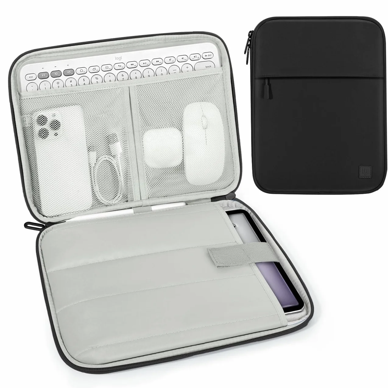 Dadanism 13 Pulgadas Funda Bolsa Protectora Acolchada para iPad Pro 13" M5/M4, iPad Air 13" M4/M3, MacBook Neo 13", MacBook Air 13" M5/M4, Galaxy Tab S10+/S9 FE+/S9+12,4", Idea Tab Pro 12,7",Negro