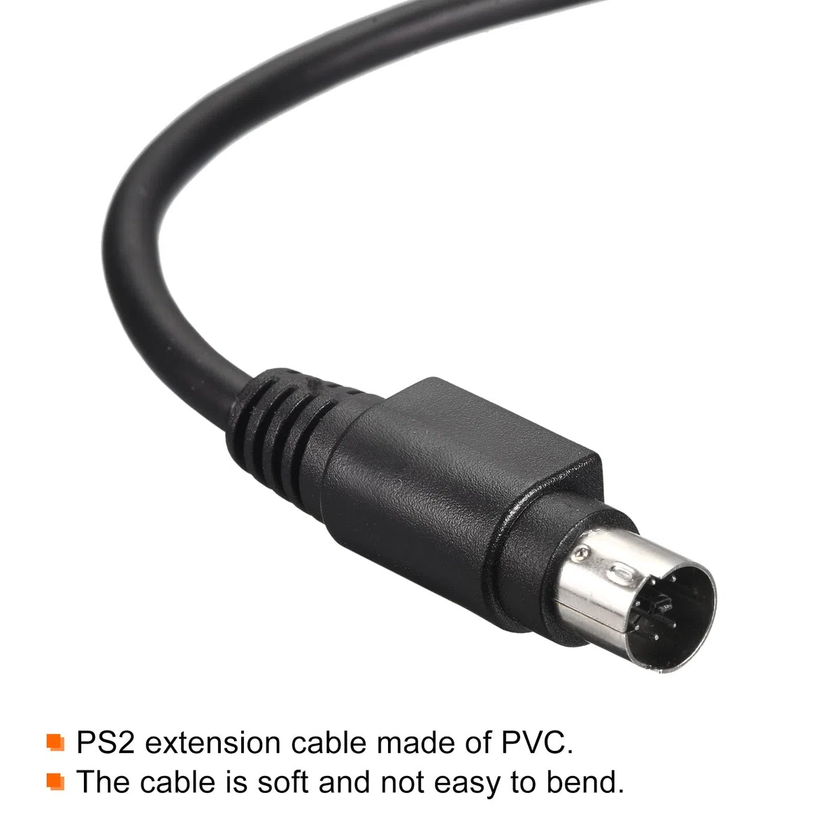 sourcing map PS/2 Ratón y Teclado Extensión Cable 6 Pasadores 4.92 Pies Macho a Macho para PC