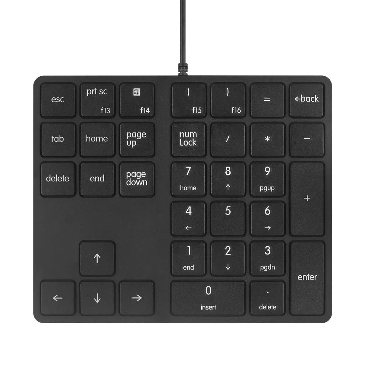 Qisan Numeric Keypad Wired Numpad 34 teclas Teclado portátil USB Mini Slim Teclado Magicforce Negro