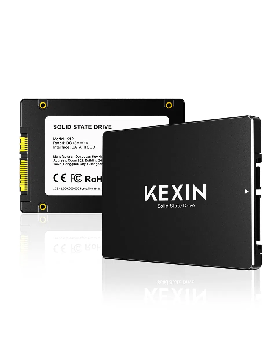KEXIN SSD Interno SATA III de 2,5 Pulgadas, 64 GB: hasta 280 MB/s de Lectura y 250 MB/s de Escritura, SSD de Alta Velocidad para portátiles y PC de sobremesa