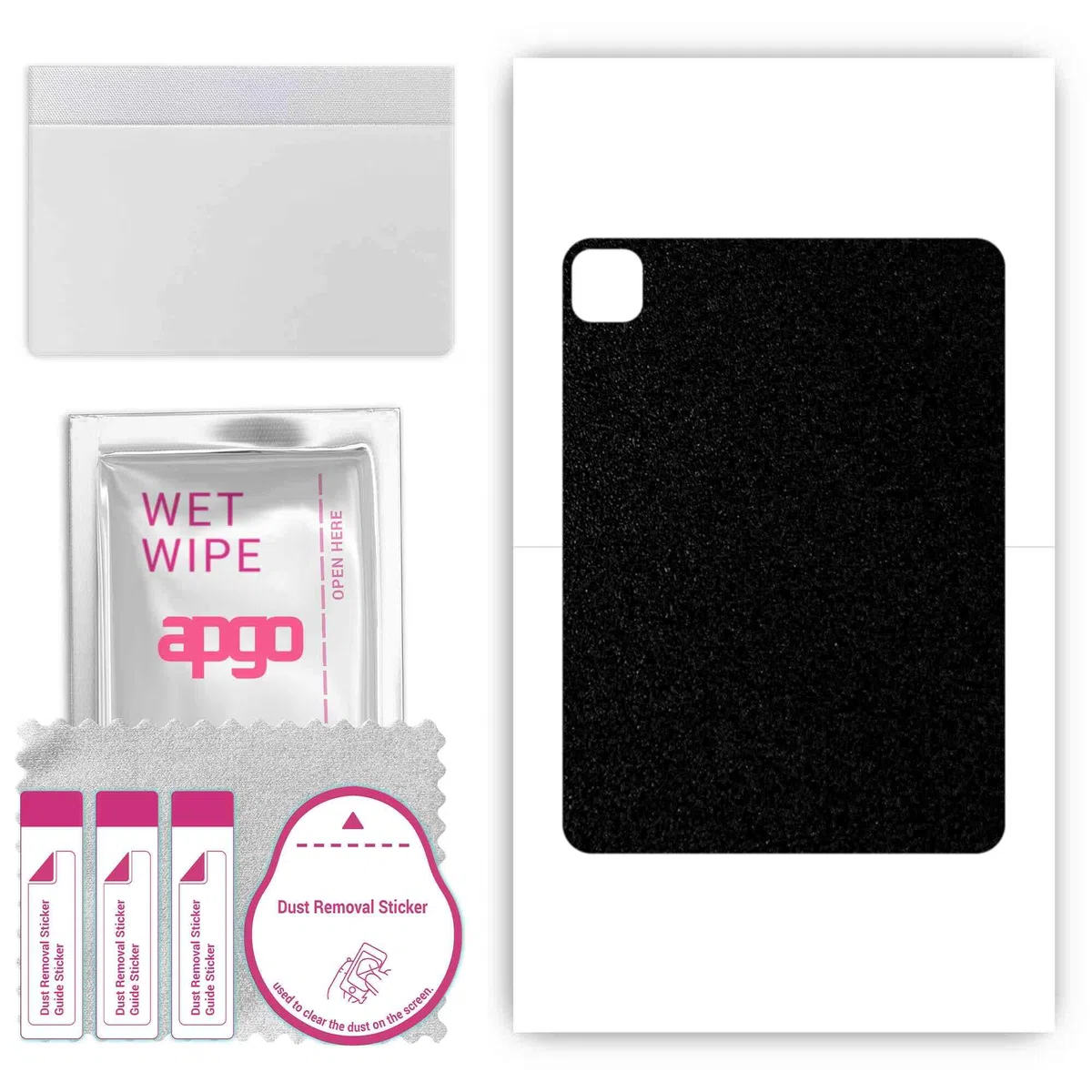 apgo Skin Sticker Film Foil Vinilo lámina para la Parte Posterior del teléfono Inteligente para Apple iPad Pro 11 2022 Negro Mate