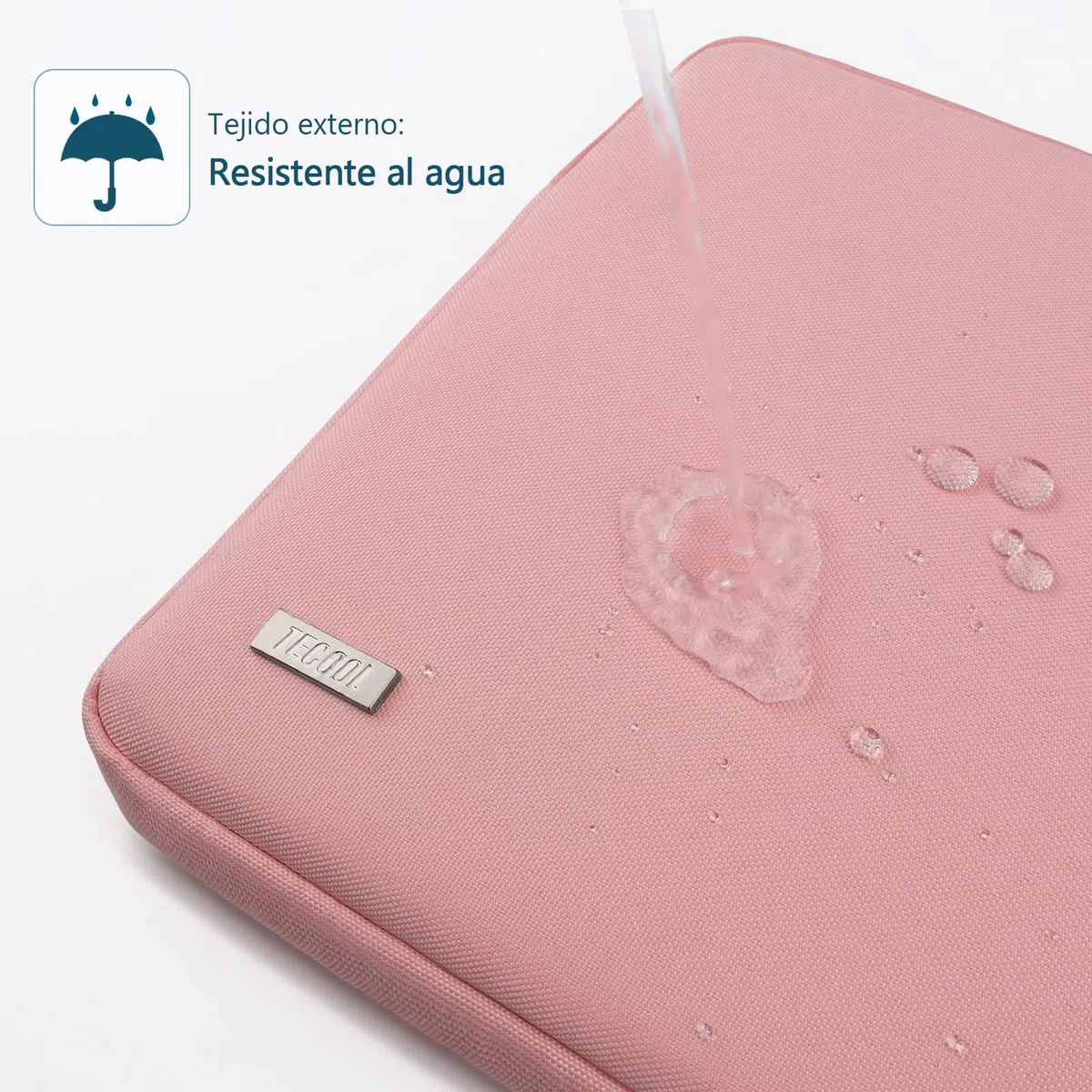 TECOOL 14 Pulgadas Funda Portátil para 14'' Lenovo thinkpad ideapad HP Pavilion Acer DELL Chromebook PC Notebook, Macbook Air 15 M3 M4 2025-2023,Protectora Funda Ordenador Impermeable 14,Rosa