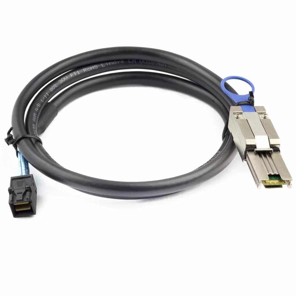 JMT MINI SAS HD SFF-8088 26P a SAS HD 8088 / SFF-8644 / SFF-8643 Cable de superposición de servicio para servidor (50 cm, SFF-8088 a SFF-8643)