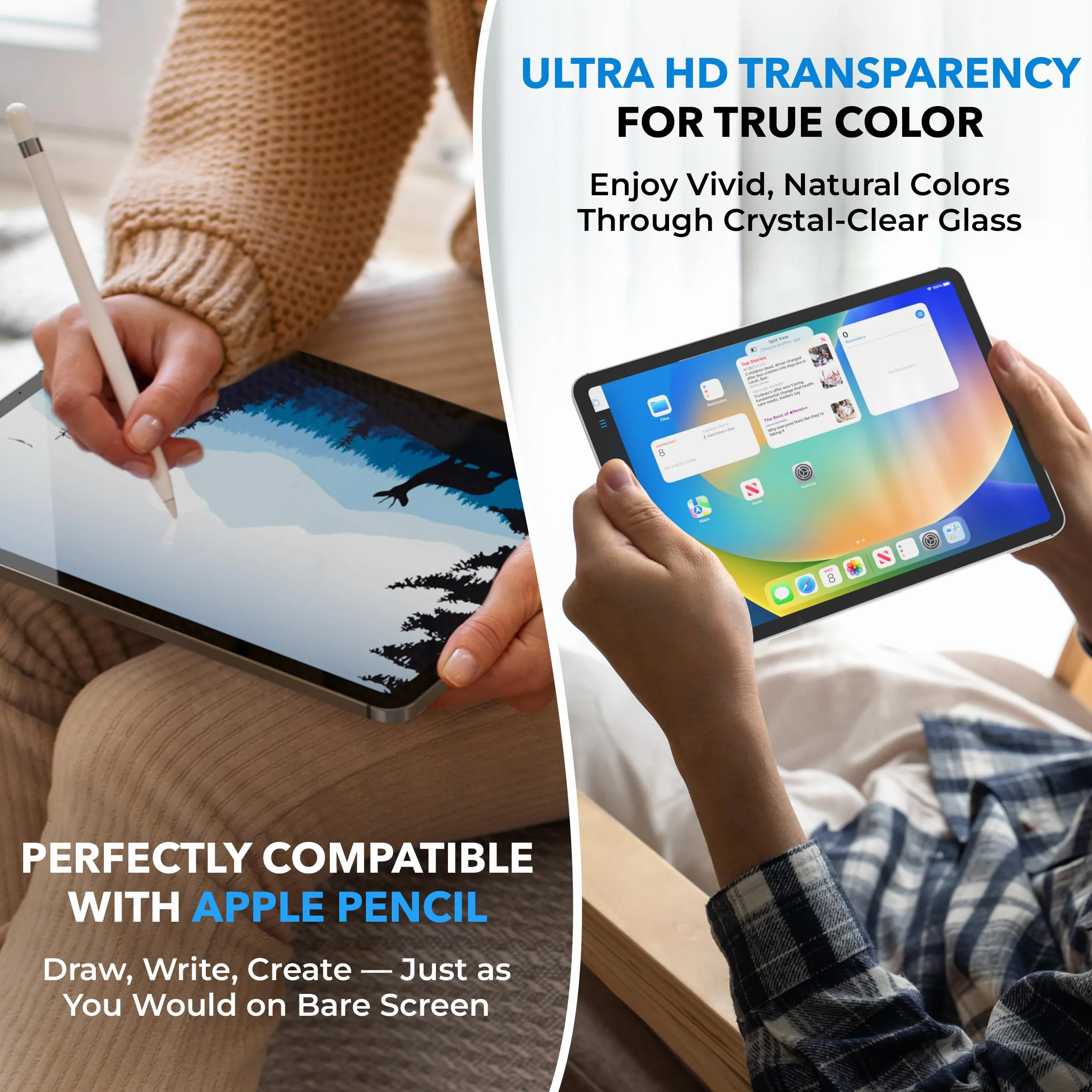 Deppa Protector de Pantalla para iPad Pro 11" M5/M4 (2025/2024, 6ª/5ª Generación) – Kit de Instalación Fácil, Anti-Reflejos, Compatible con Face ID y Apple Pencil, Resistente a Arañazos