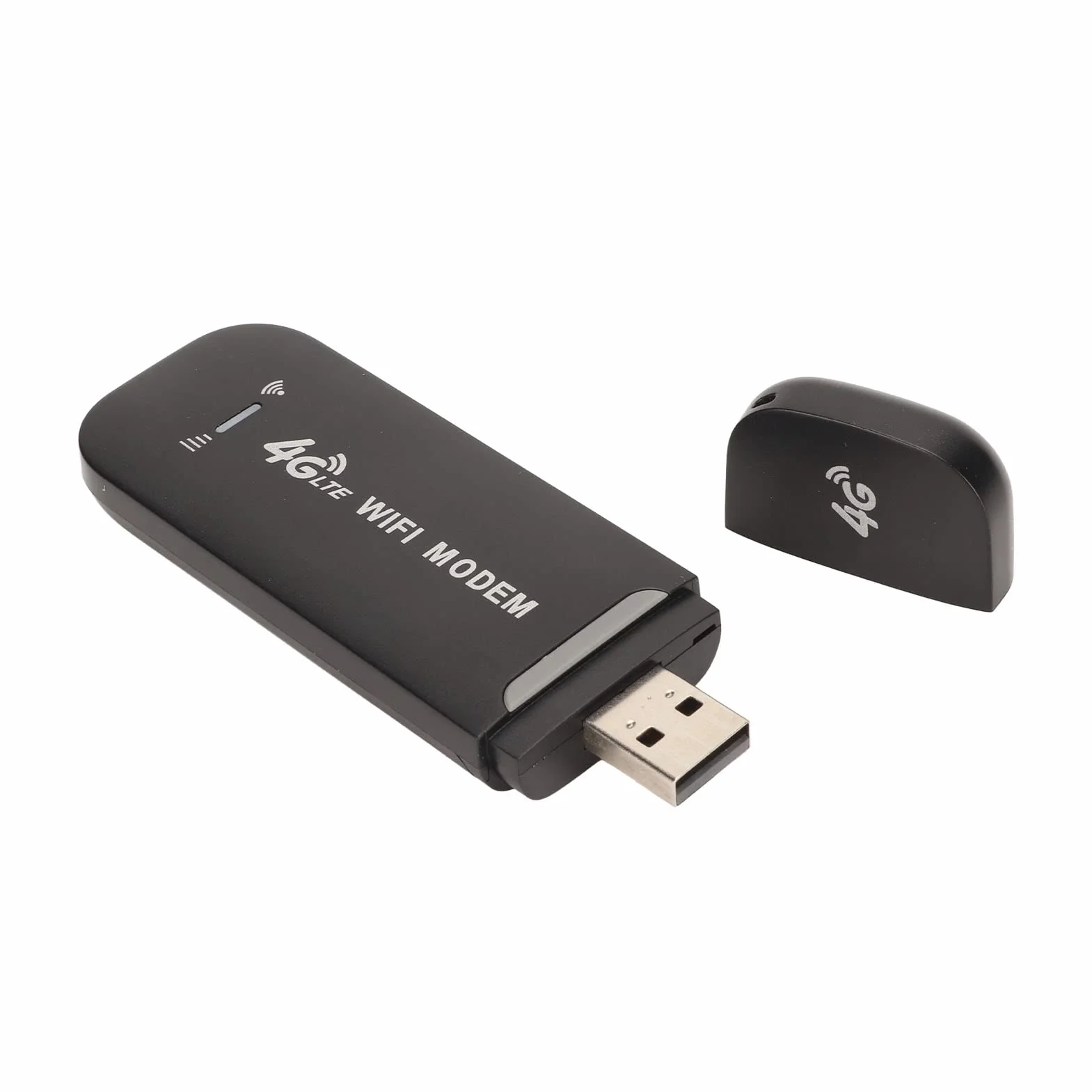 Enrutador Módem WiFi USB 4G LTE de 150 Mbps, Compatible con 10 Usuarios, Enrutador WiFi Móvil Portátil, para Tableta y Portátil, Color Negro, con Ranura para Tarjeta Micro SIM