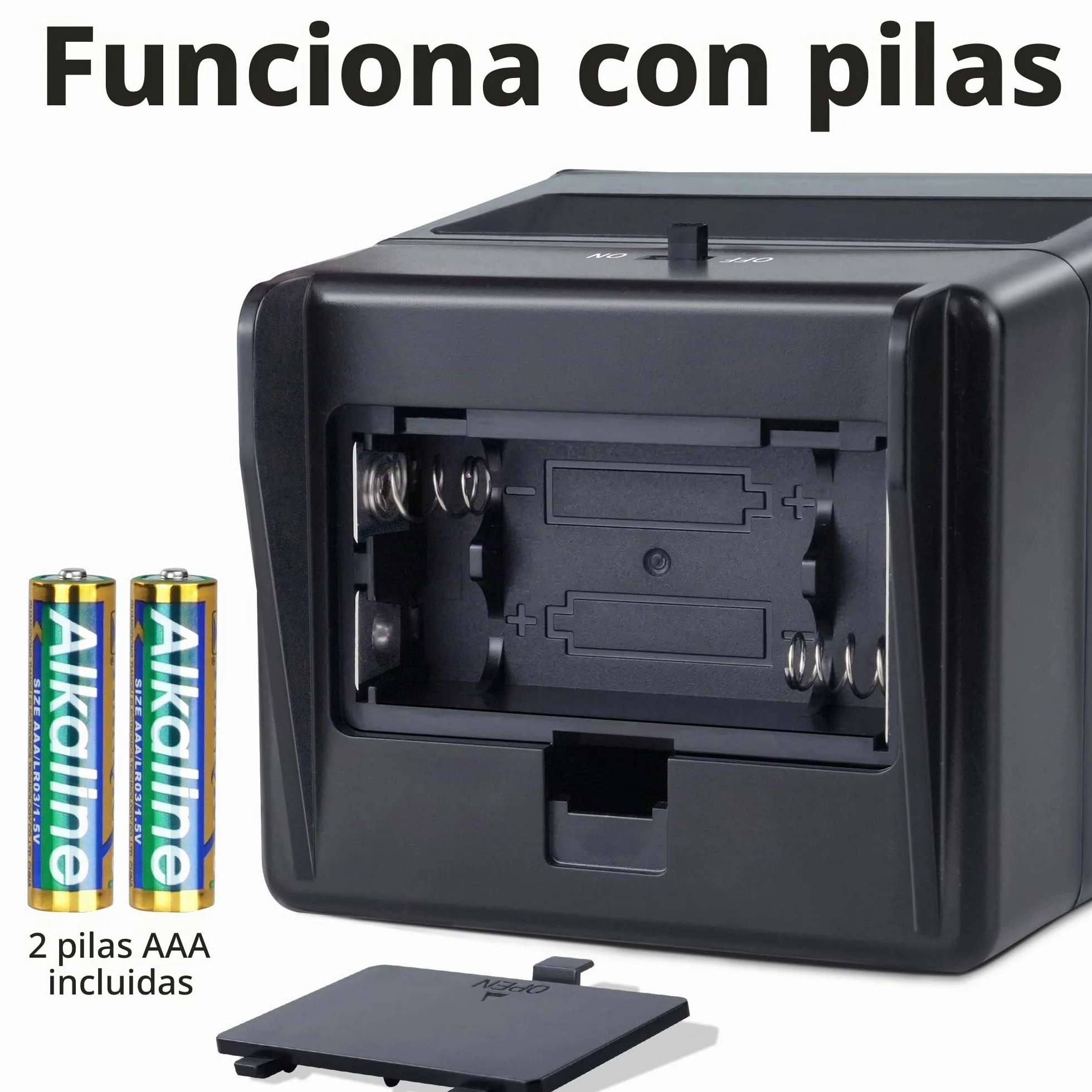 Proyector de Diapositivas de 35 mm y Visor con 2 aumentos y iluminación LED para Diapositivas Antiguas y Negativos de 35 mm (Incluye 2 Pilas AA)