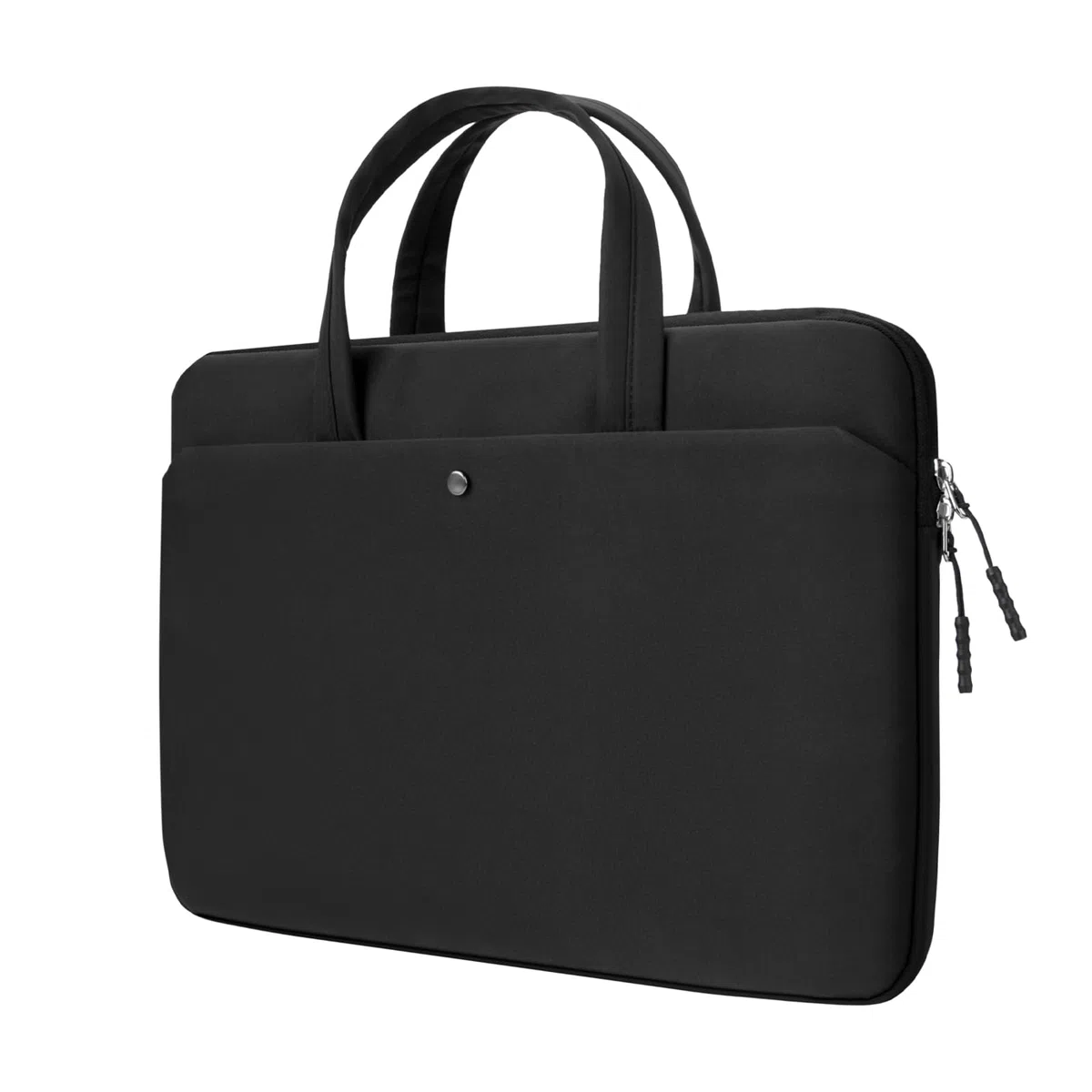 Funda Portatil 13 Pulgadas Bolsa Ordenador para MacBook Air Pro M2 M1 13" Chromebook Notebook 13,3", Sleeve PC Acolchada de Poliéster Impermeable Protector Laptop Fina con Asa Bolsillo, Negro