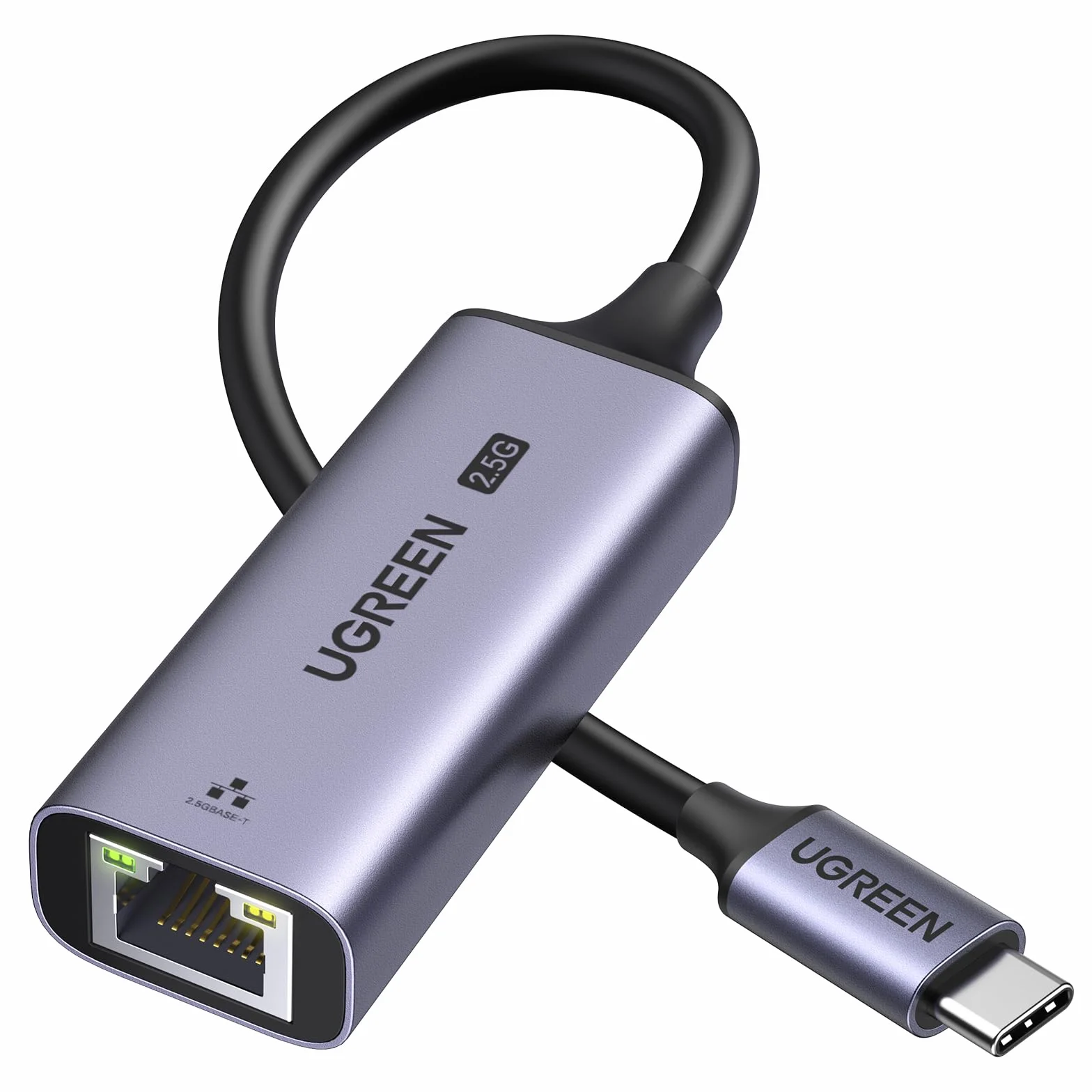 UGREEN Adaptador USB C a Ethernet 2.5G Thunderbolt 4 3 Tipo C Gigabit Adaptador RJ45 Tarjeta de Red Aluminio 2500Mbps LAN para iPhone 17 Pro MAX Air MacBook Pro Air iPad Pro Air Galaxy S24 Xiaomi 13