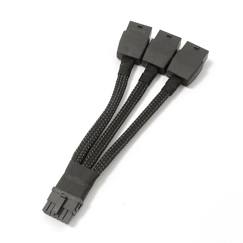 Gintai - Cable GPU de 16 Pines a 3 x 8 Pines (16 AWG PCIE 5.0, 12 VHPWR, 600 W, 16 Pines 12+4 Pines, para Tarjeta gráfica RTX 4090, 4080, 3090TI 4070Ti (3 x 8 Pin)