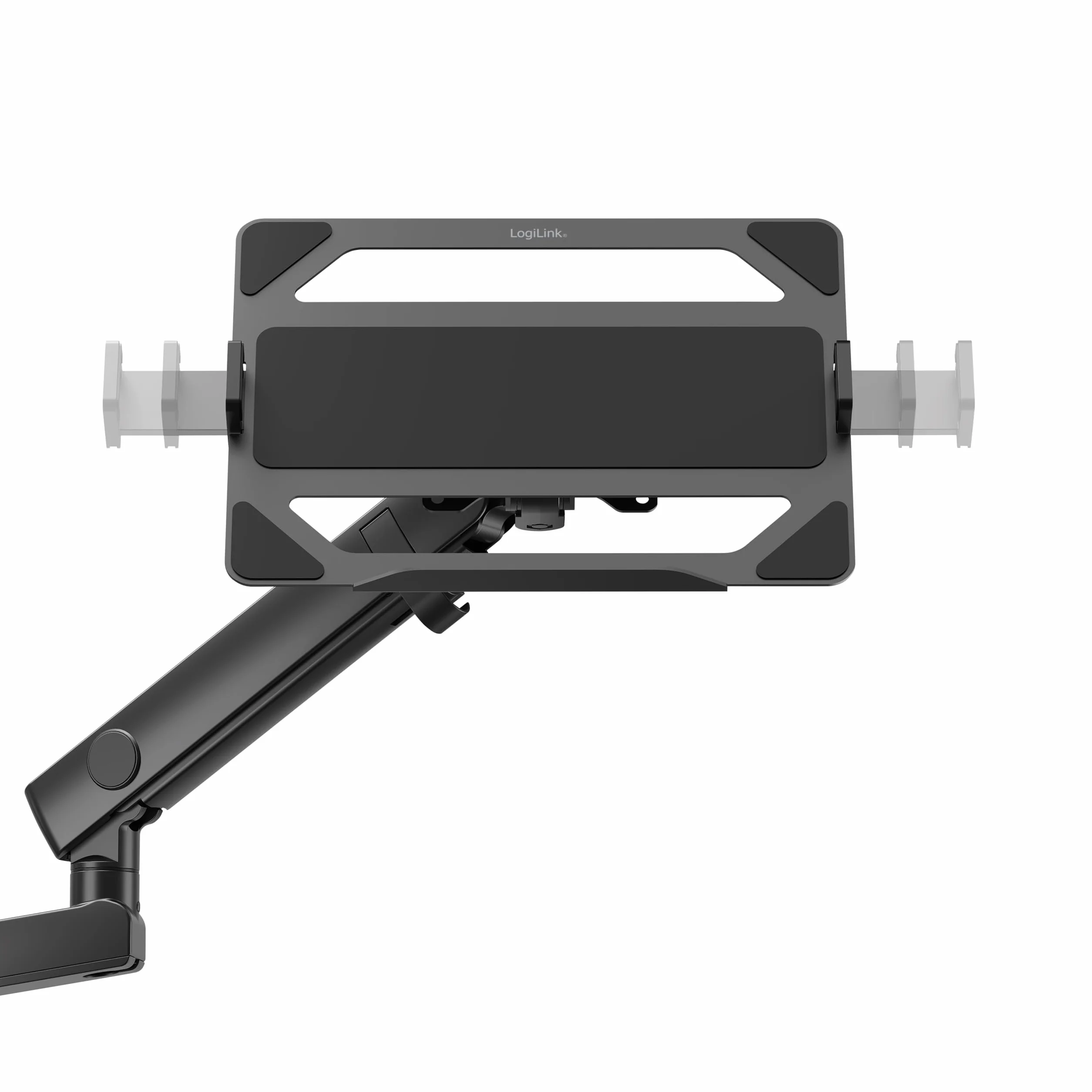 LogiLink BP0203 - Soporte para portátil para Brazo de Monitor, Apto para Dispositivos de 11,6 a 17,3 Pulgadas, máx. 9 kg
