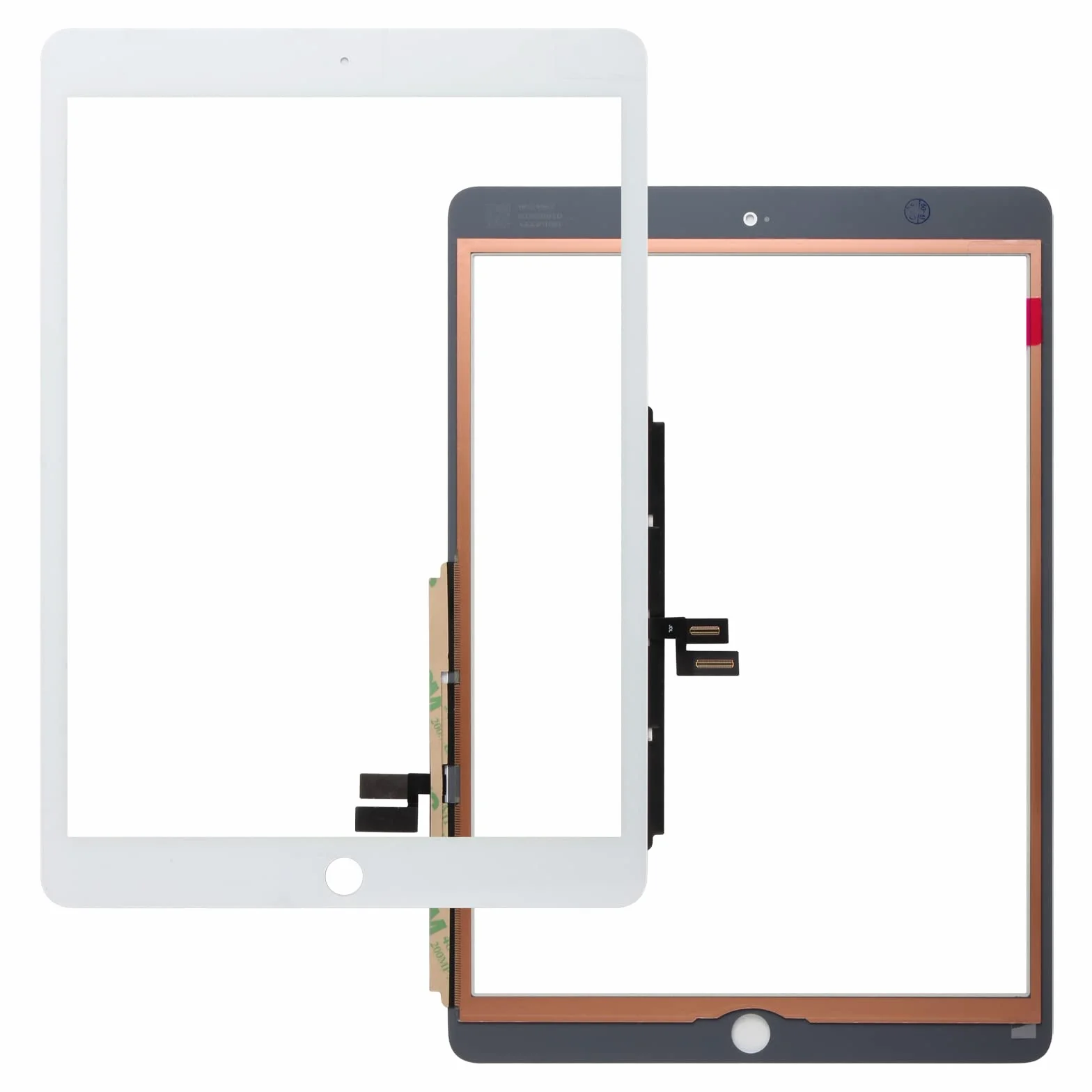 Pantalla táctil para iPad 7/8 10.2 pulgadas 2019 2020 7th 8th digitalizador panel táctil kit piezas de reparación, sin botón de inicio, para iPad A2197 A2198 A2200 A2270 A2428 A2429 A2430 (no LCD)