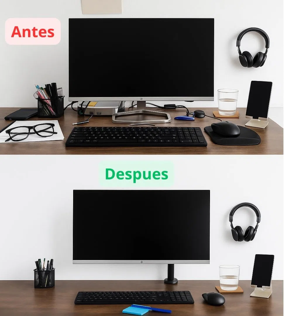 Adaptador VESA Compatible con Monitor HP (22F, 22ES, 22EA, 24F, 24FW, 24ES, 24EA, 27F, 27FW, 27ES, 27EA) Adaptador para Brazo o Soporte de Monitor – Incluye Tornillos