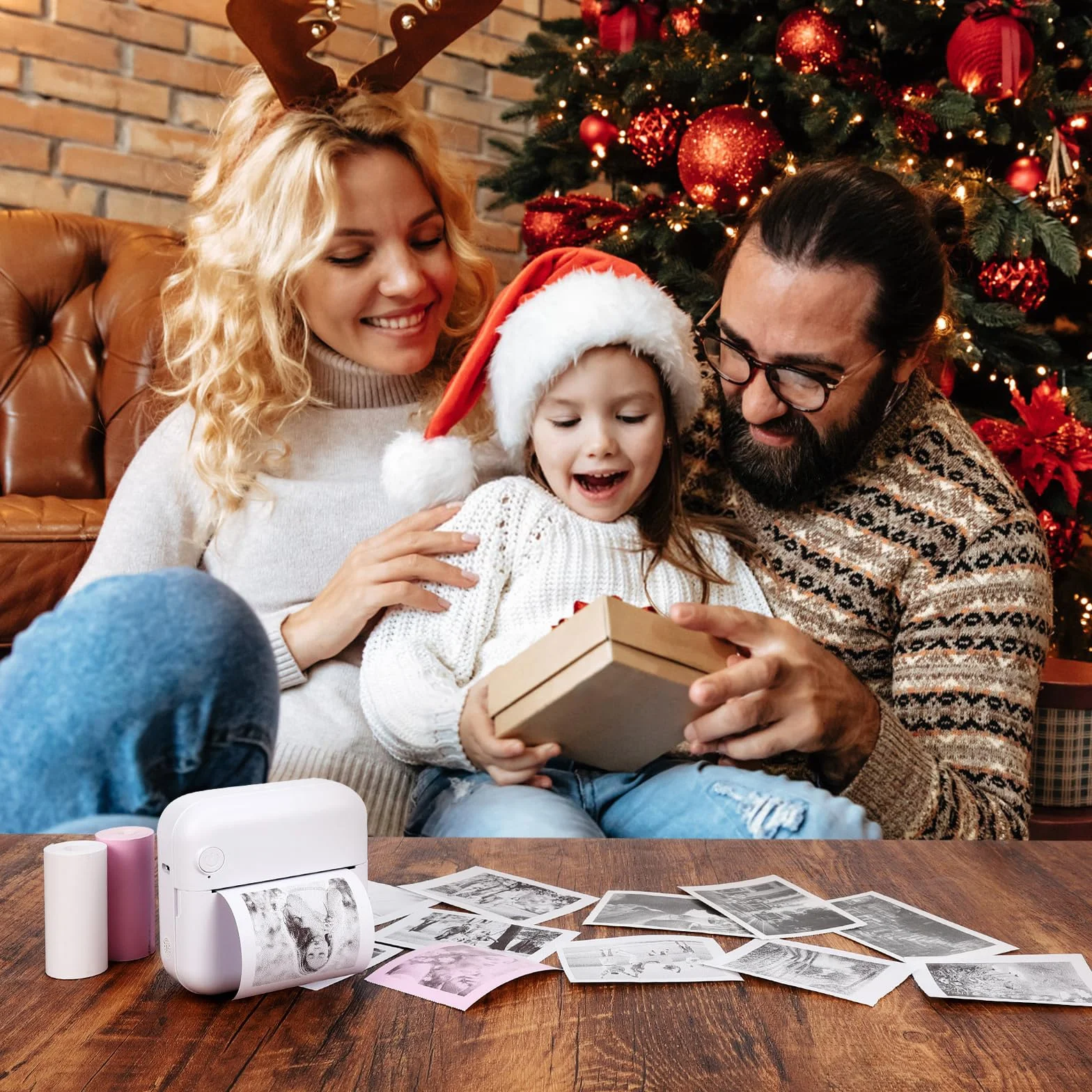GuKKK Mini impresora, impresora fotográfica portátil, mini impresora fotográfica inalámbrica, impresora térmica para smartphone, impresora Bluetooth, para ayuda de aprendizaje, notas de aprendizaje
