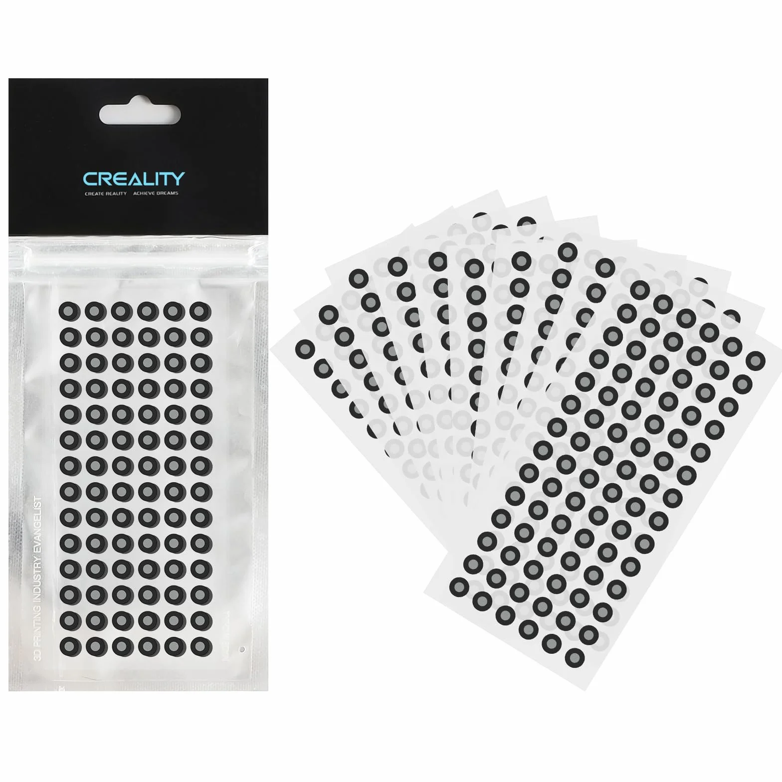 Creality 3D escanea la etiqueta de 6 mm pegatinas 400 puntos de referencia de puntos de seguimiento óptico, 10 para escáneres 3D de escaneo CR raptor