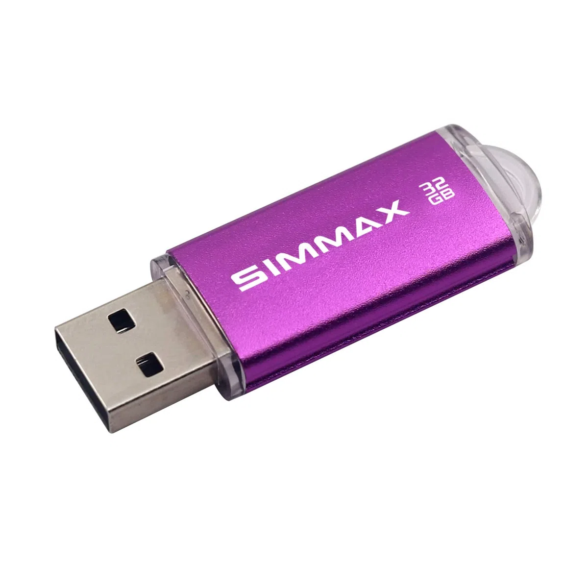 Memorias USB 2 Piezas 32GB USB 2.0 Stick Flash Drive Pendrives Almacenamiento Datos por SIMMAX (32GB Rojo Púrpura)